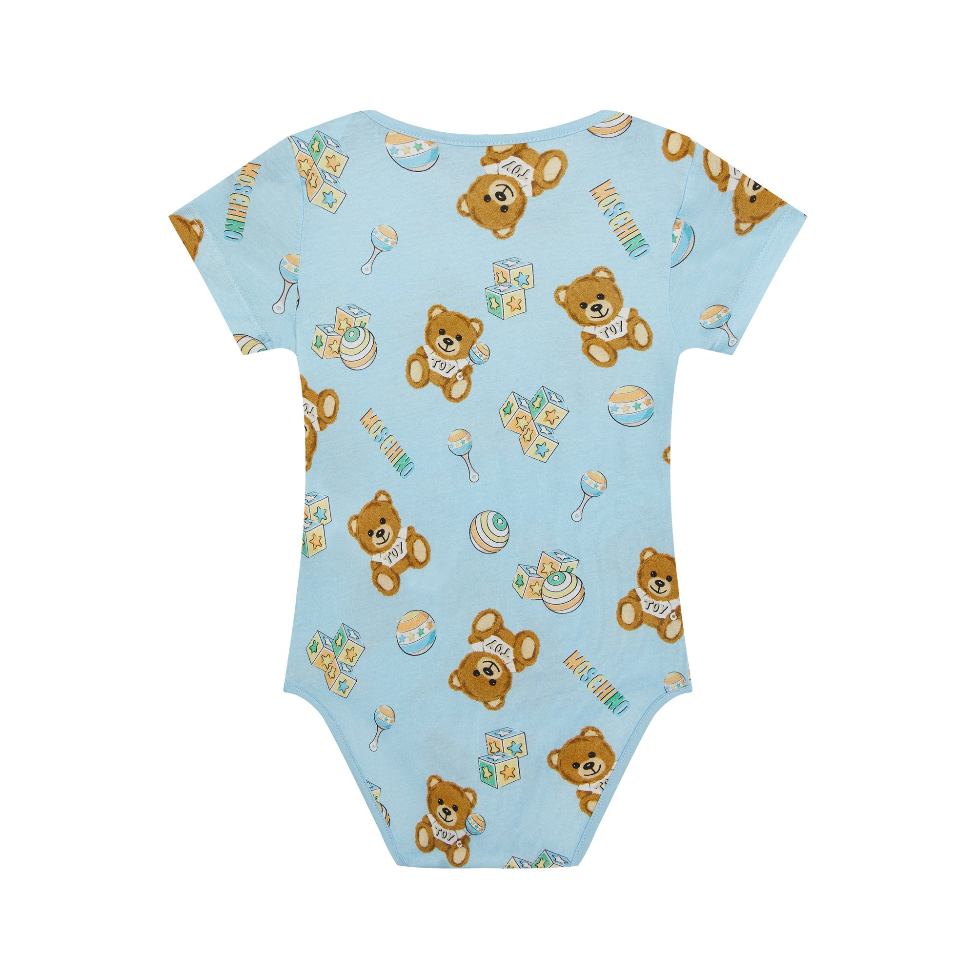Baby Boys Blue Cotton Babysuit Set