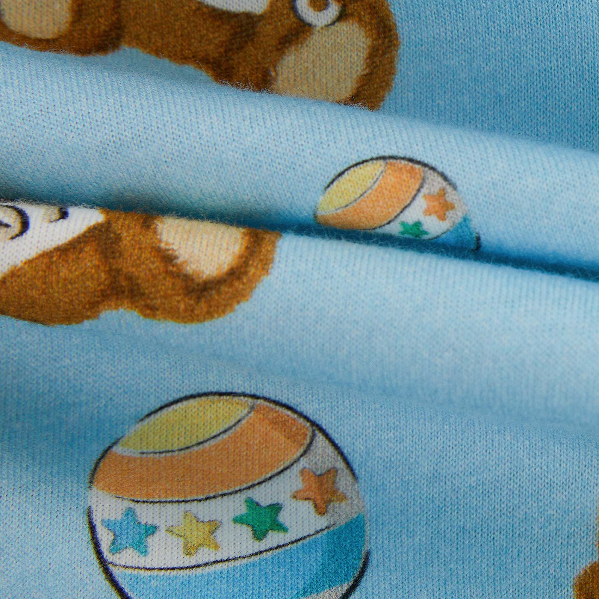 Baby Boys Blue Cotton Babysuit Set