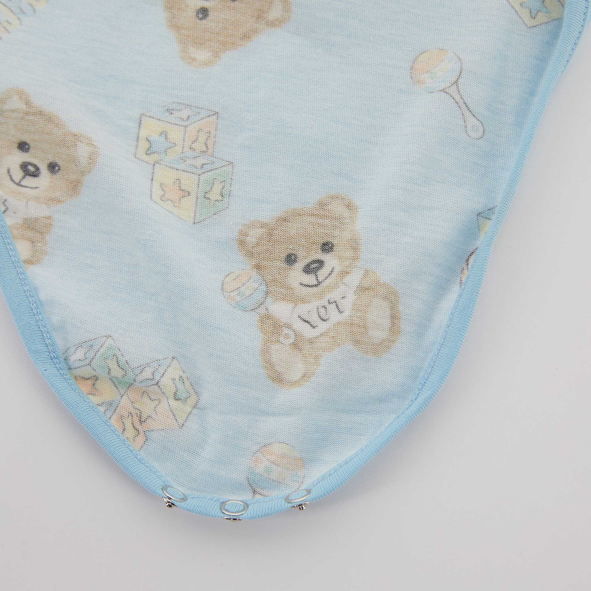 Baby Boys Blue Cotton Babysuit Set