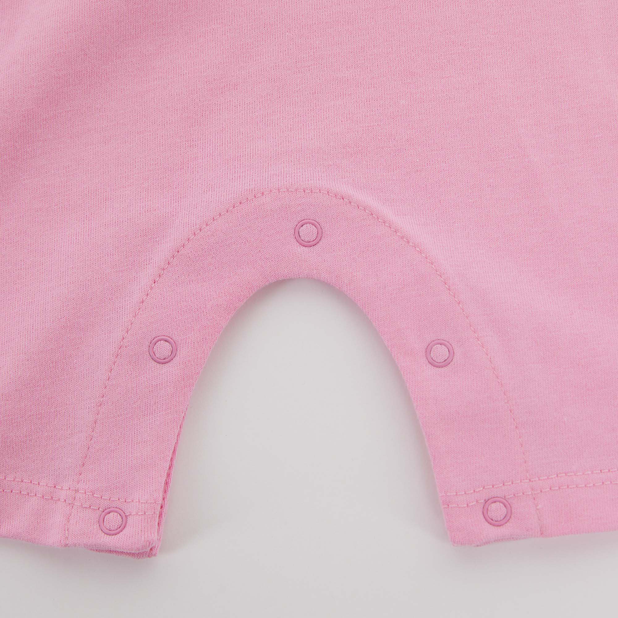 Baby Girls Bright Pink Cotton Babysuit
