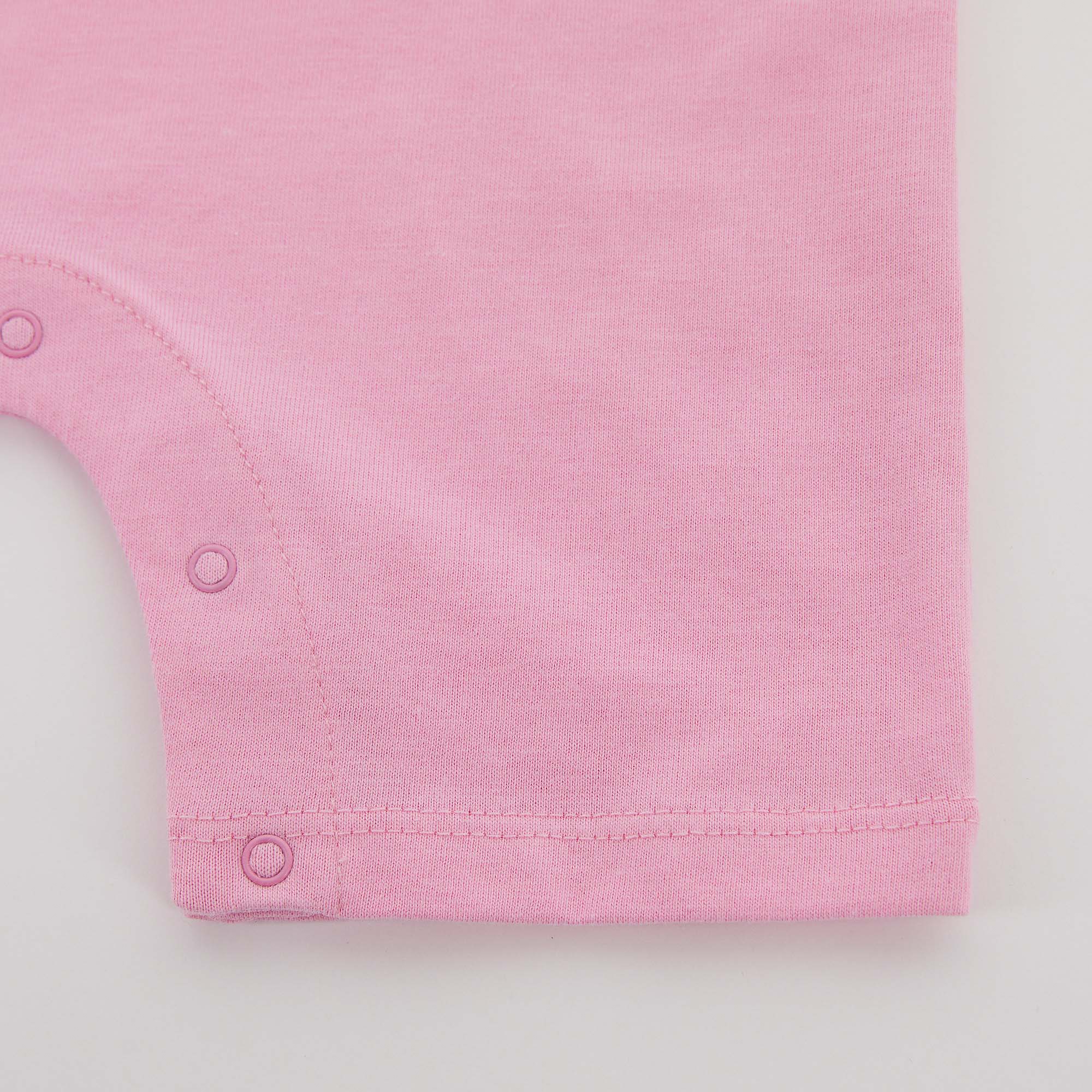 Baby Girls Bright Pink Cotton Babysuit