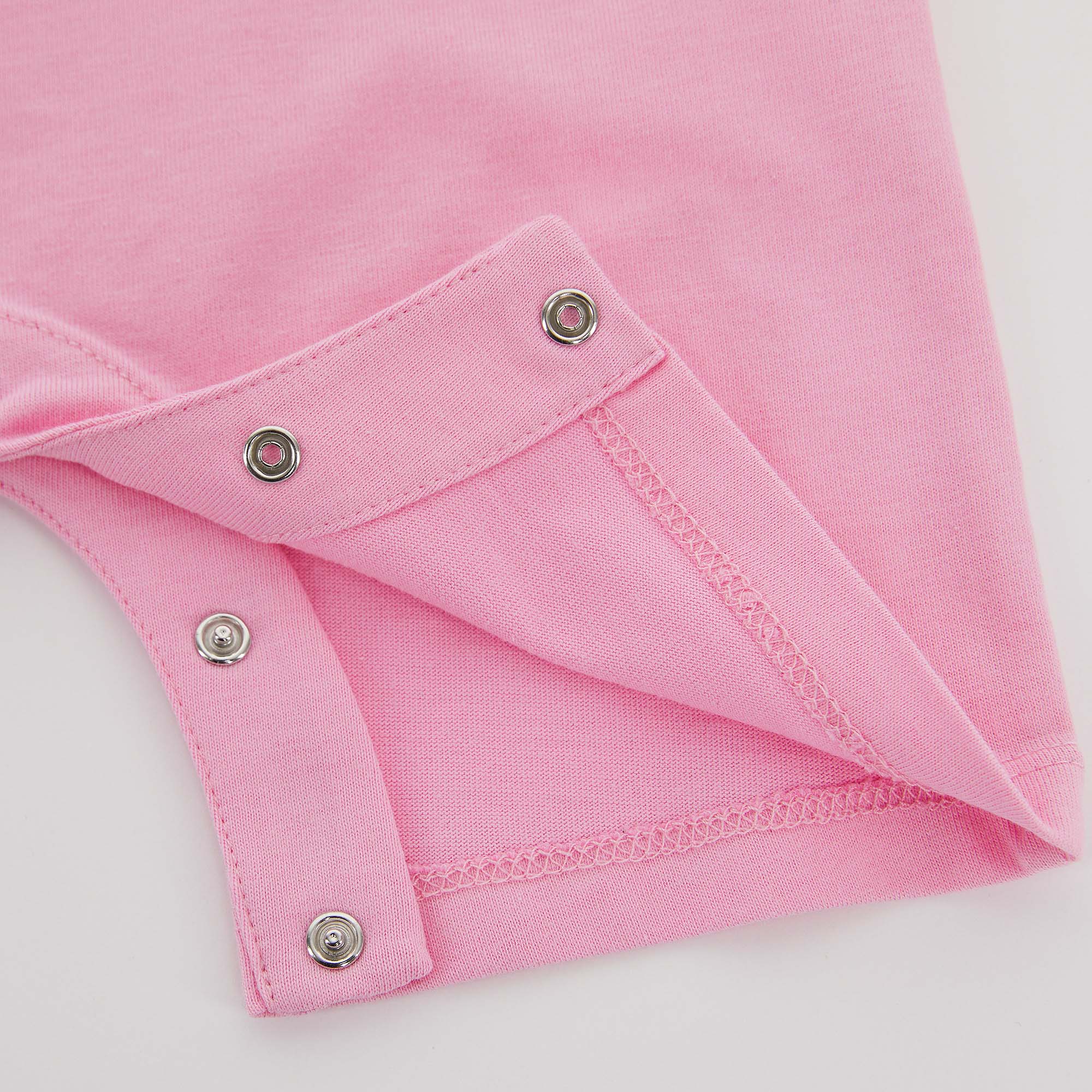 Baby Girls Bright Pink Cotton Babysuit