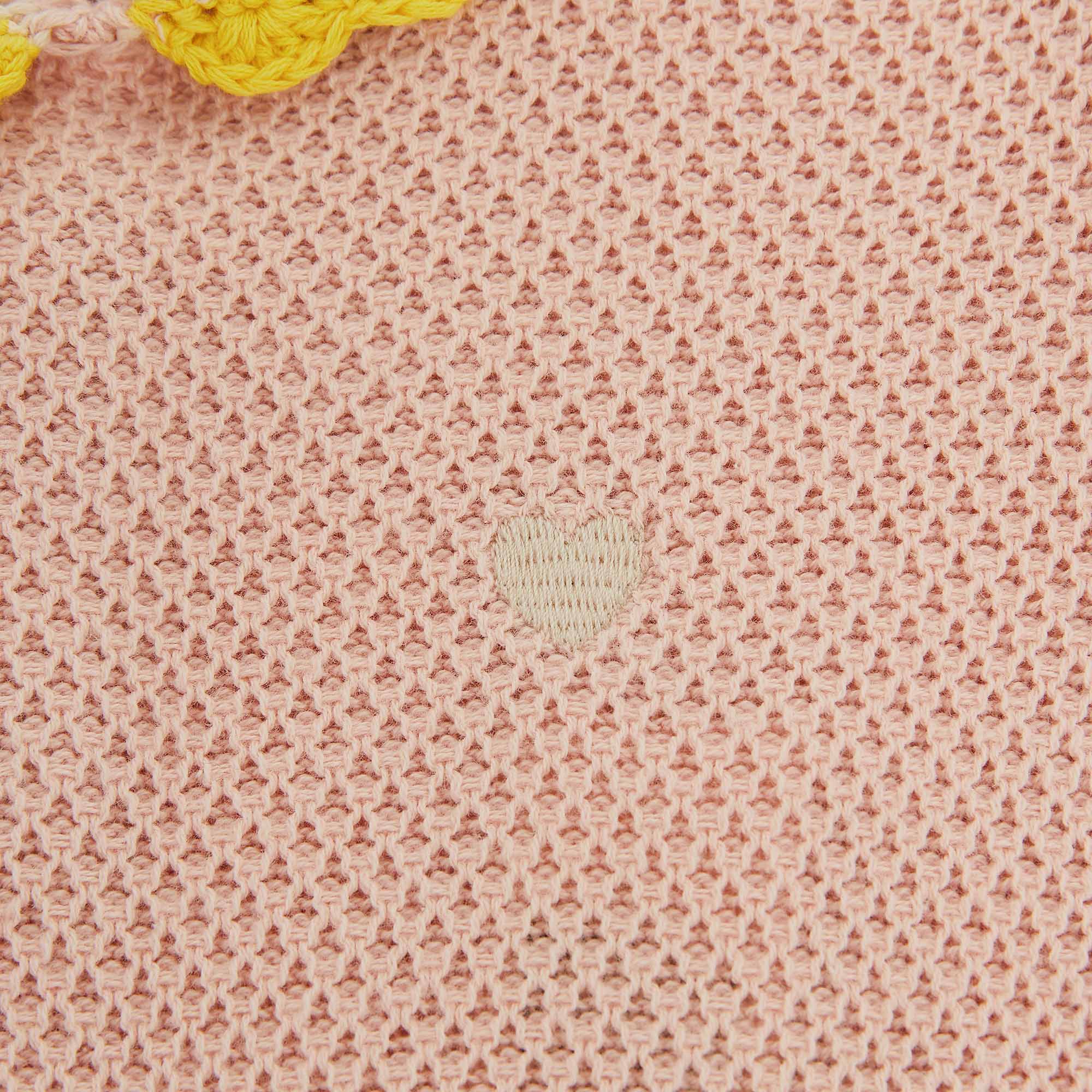 Baby Girls Light Pink Cotton Babysuit