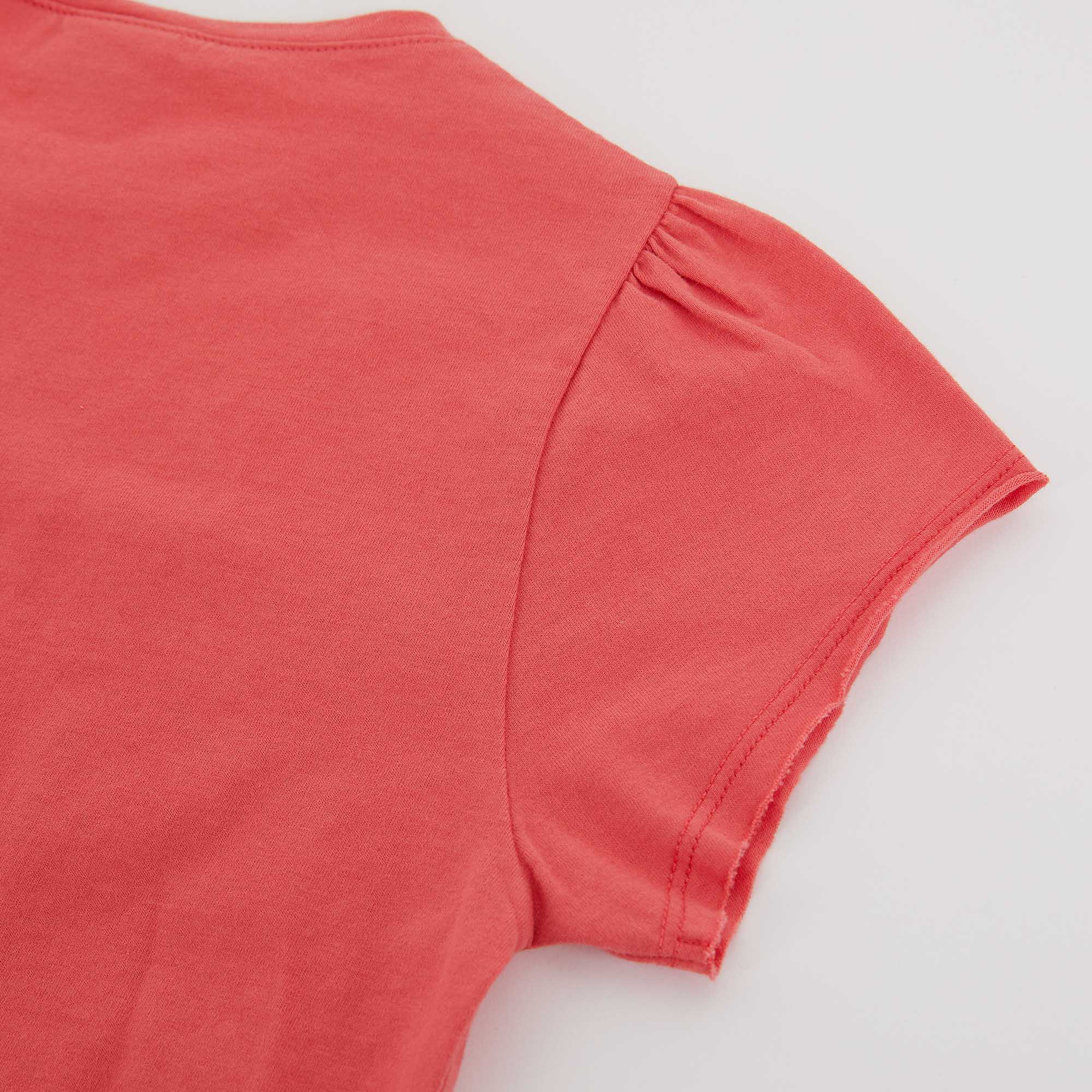 Girls Pink Logo Cotton T-Shirt