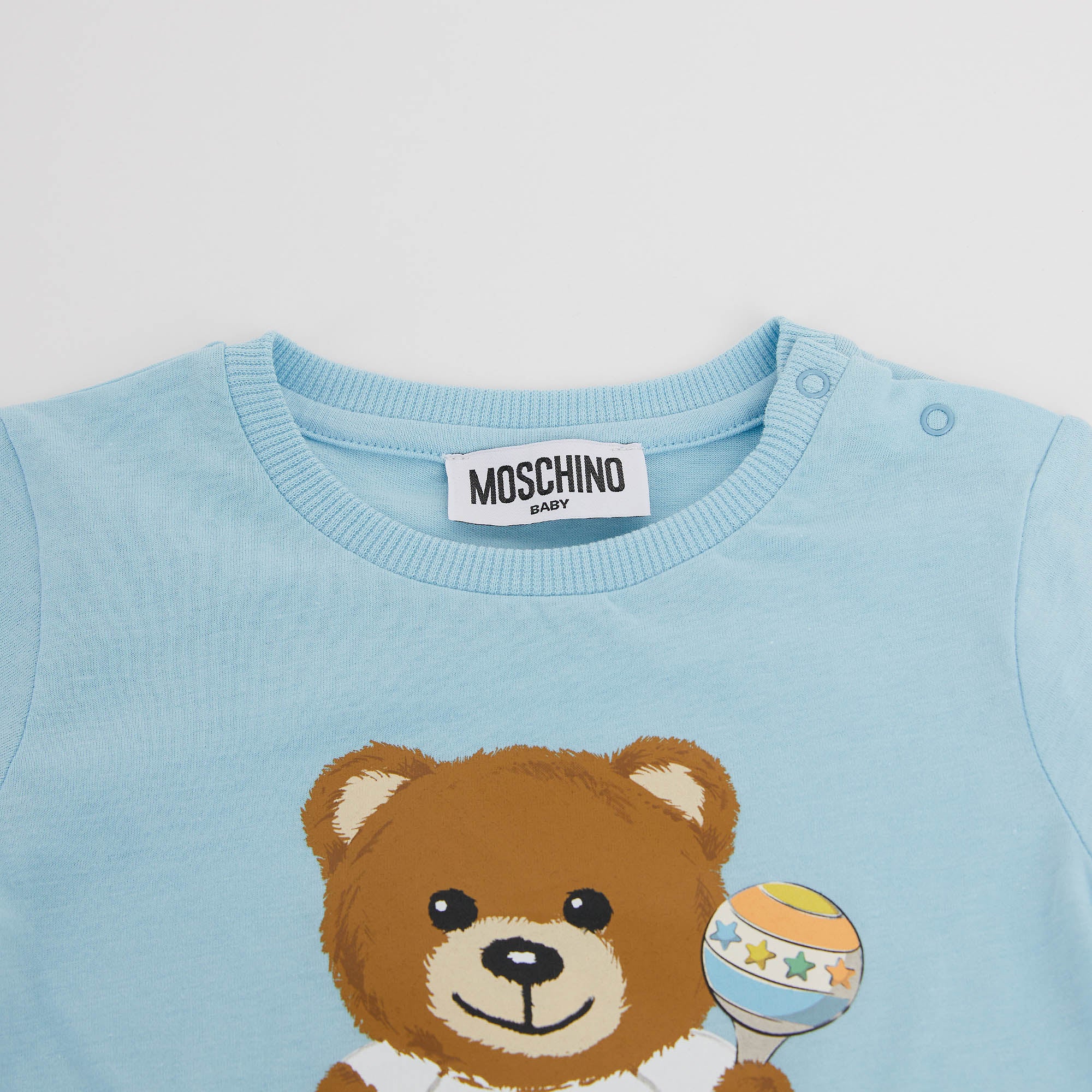 Baby Boys Blue Cotton Babysuit