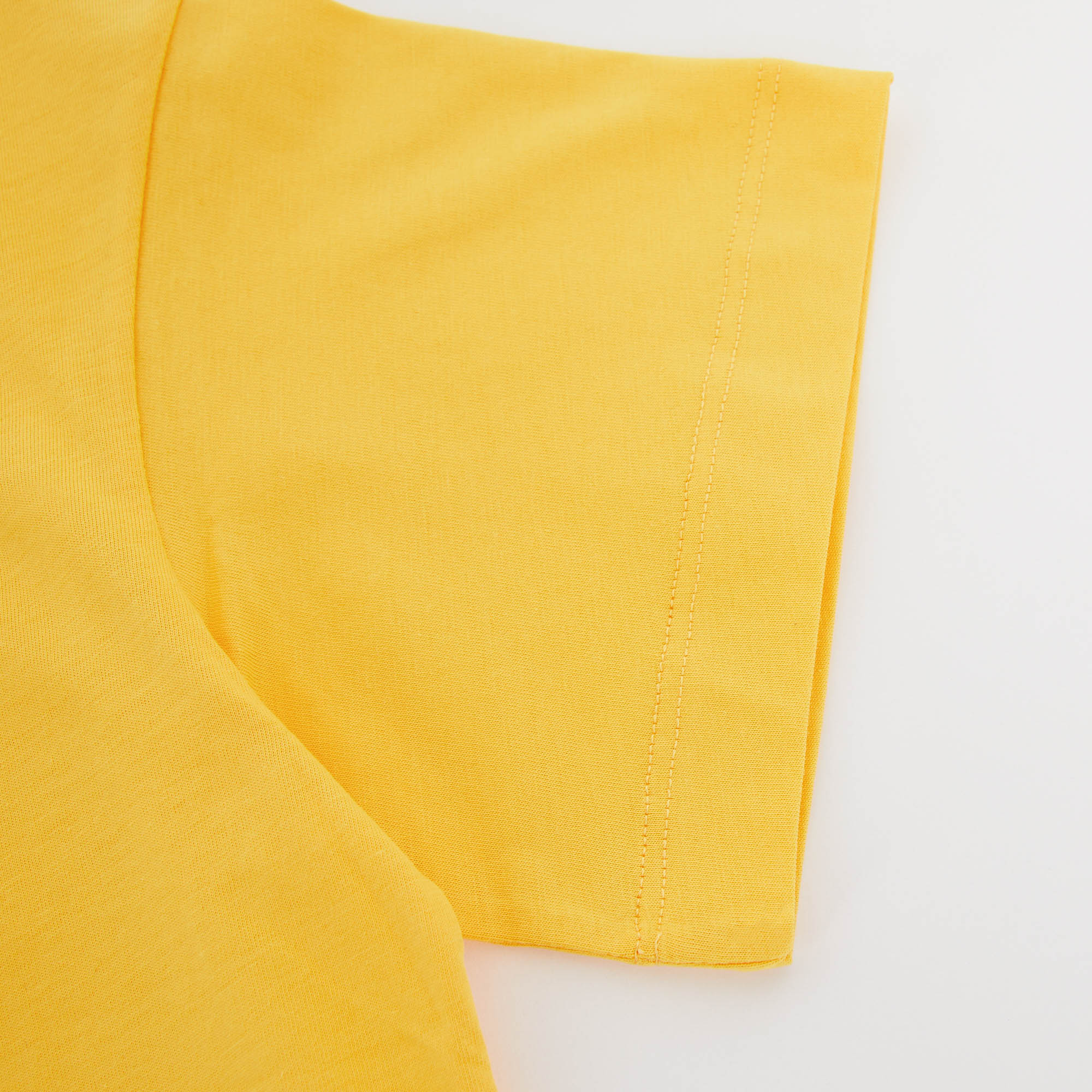 Boys & Girls Yellow Logo Cotton T-Shirt