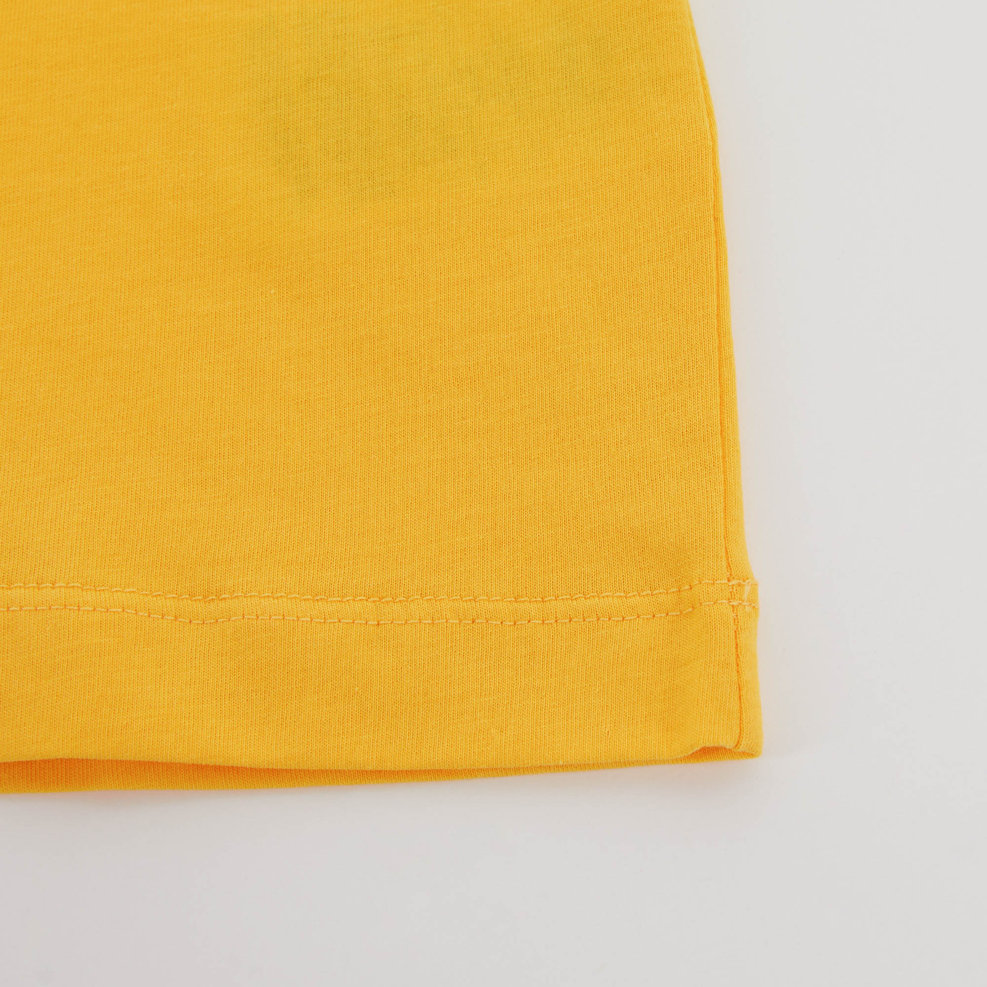 Boys & Girls Yellow Logo Cotton T-Shirt