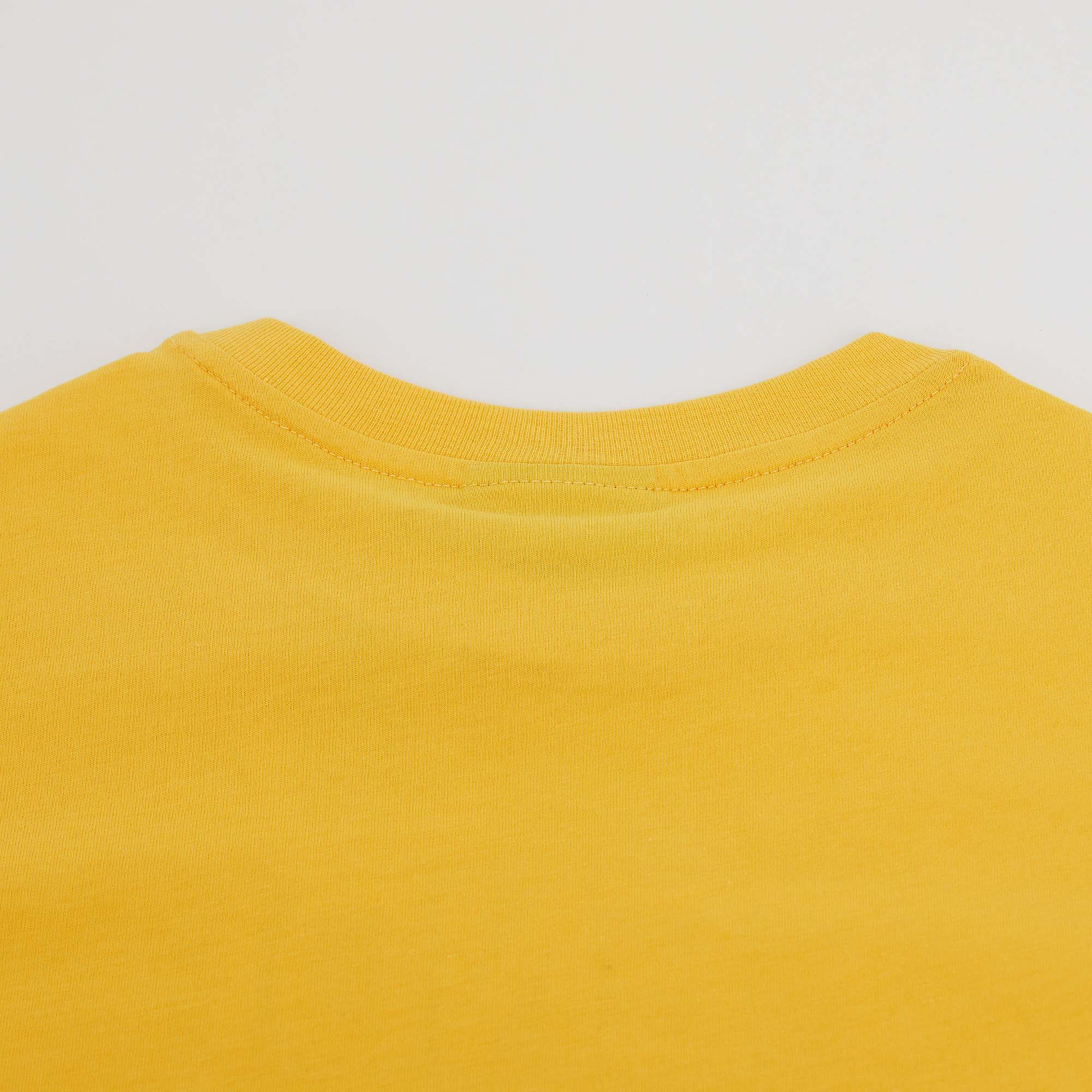 Boys & Girls Yellow Logo Cotton T-Shirt
