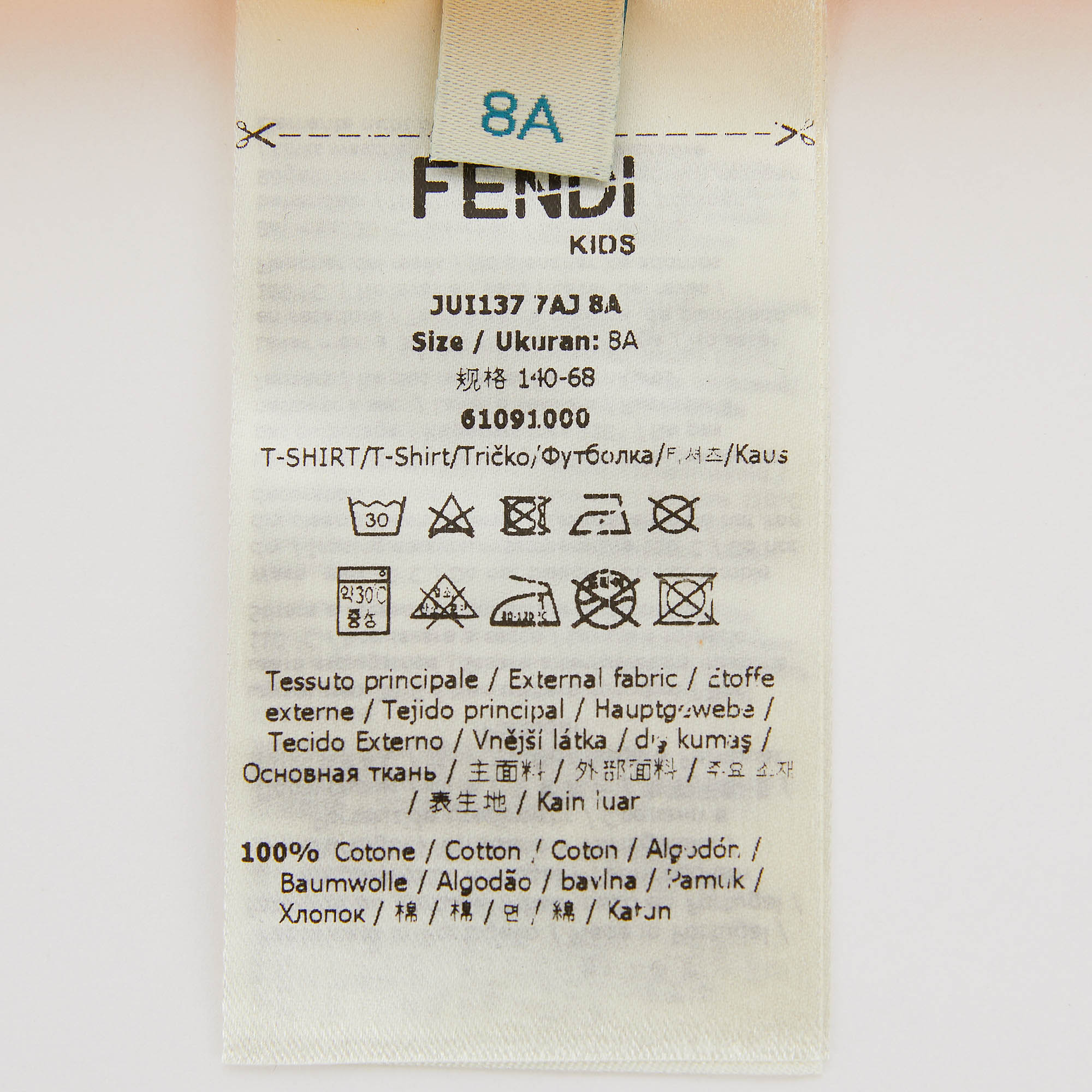 Boys & Girls Yellow Logo Cotton T-Shirt