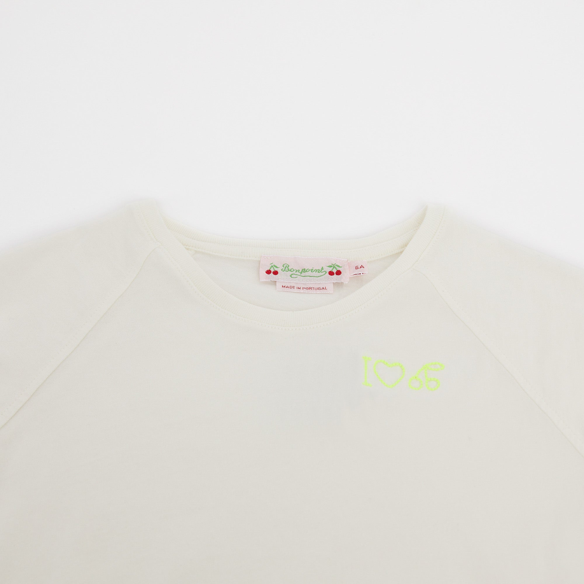 Girls White Cotton T-Shirt