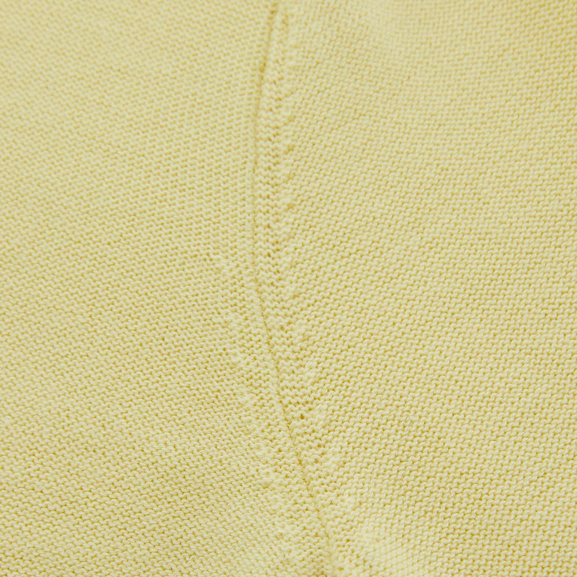 Girls Yellow Cotton Cardigan