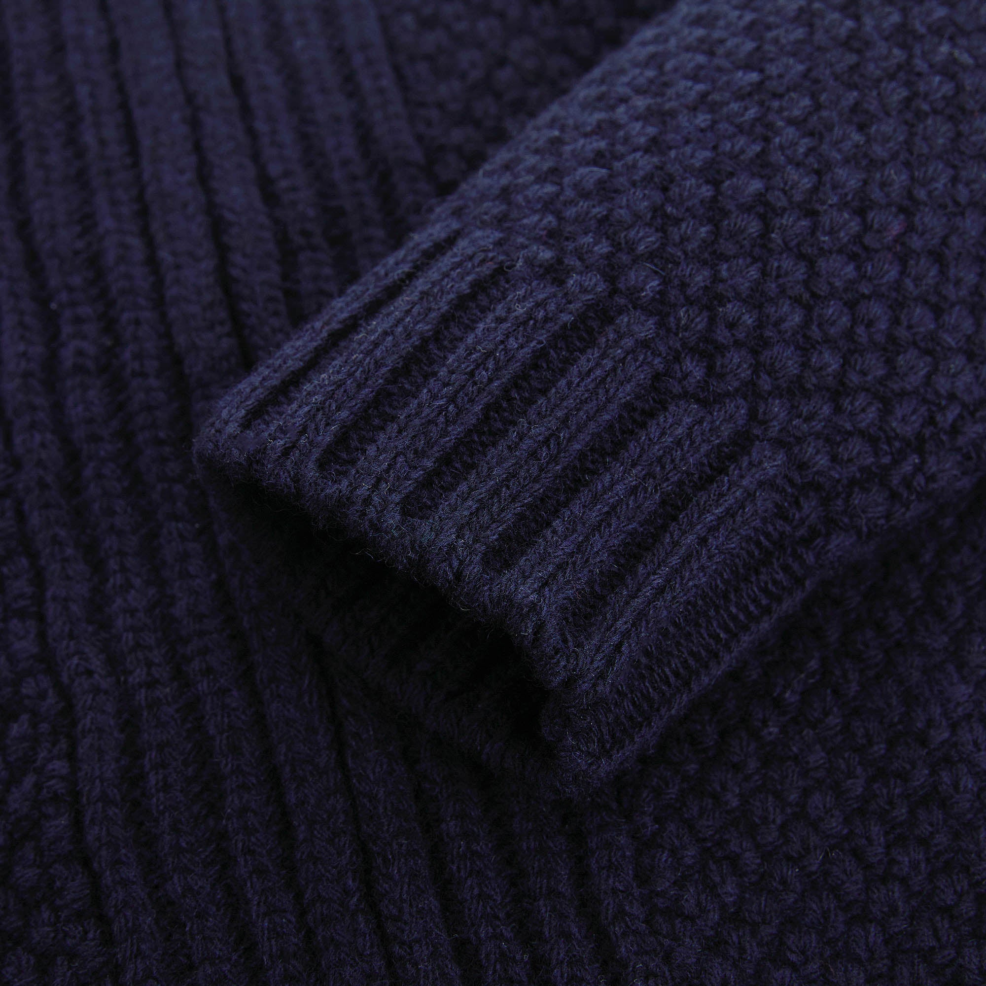 Boys Navy Wool Cardigan