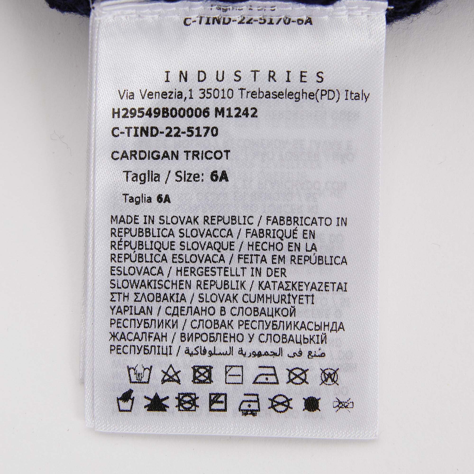 Boys Navy Wool Cardigan