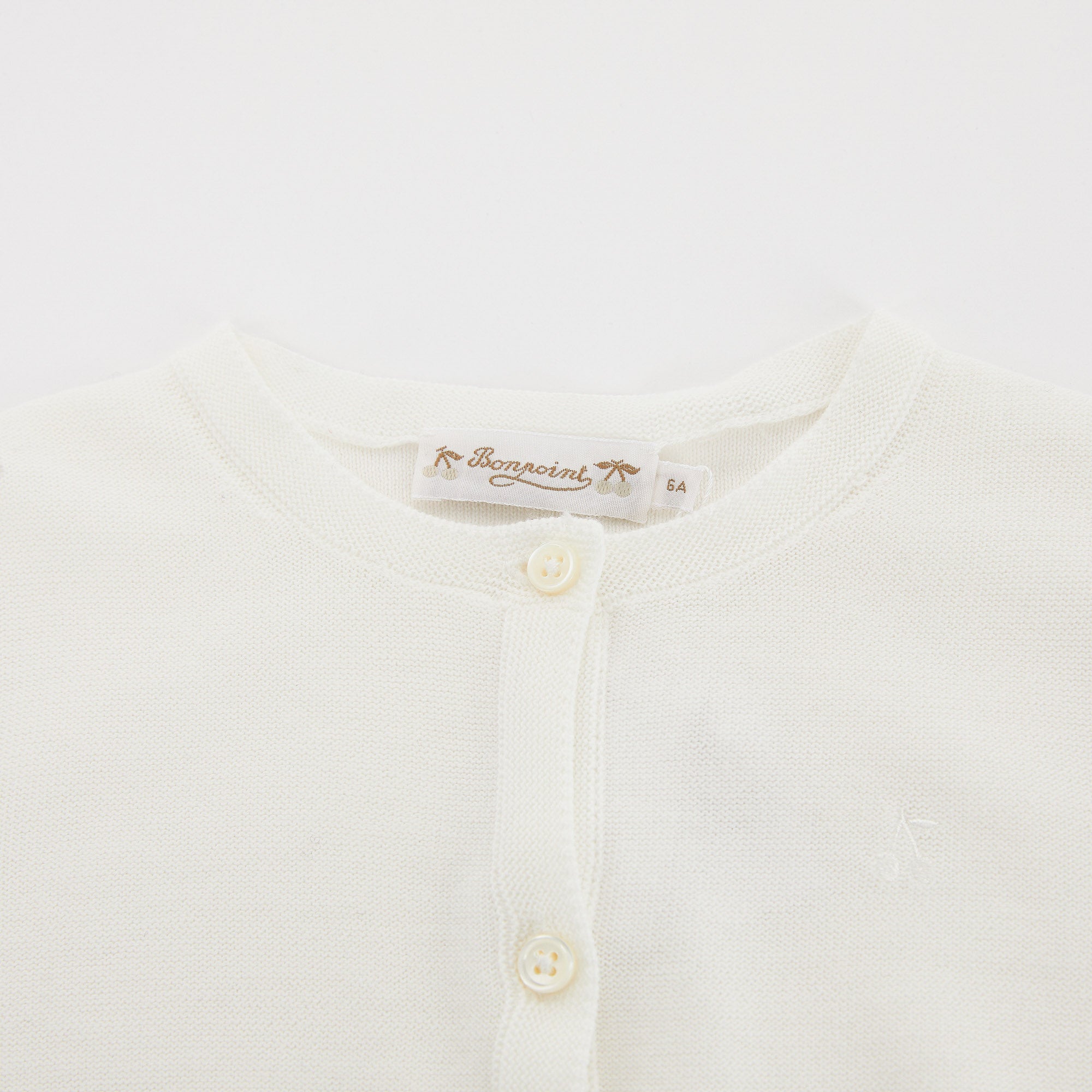 Girls White Cotton Cardigan