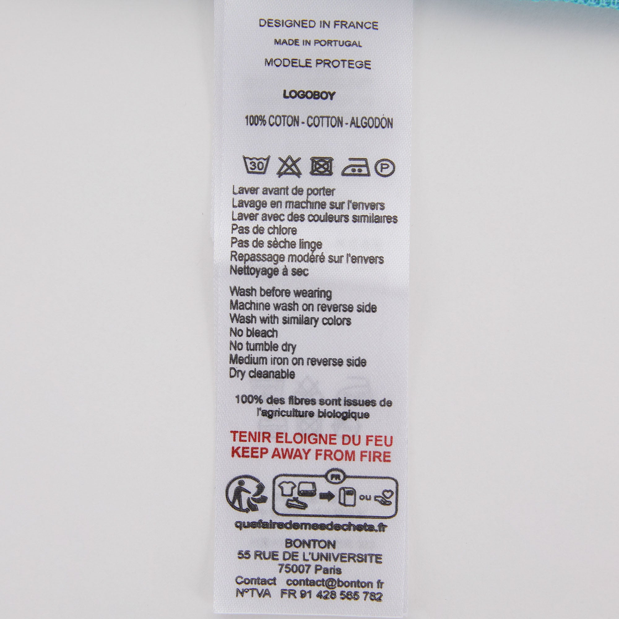 Boys Blue Logo Cotton T-Shirt