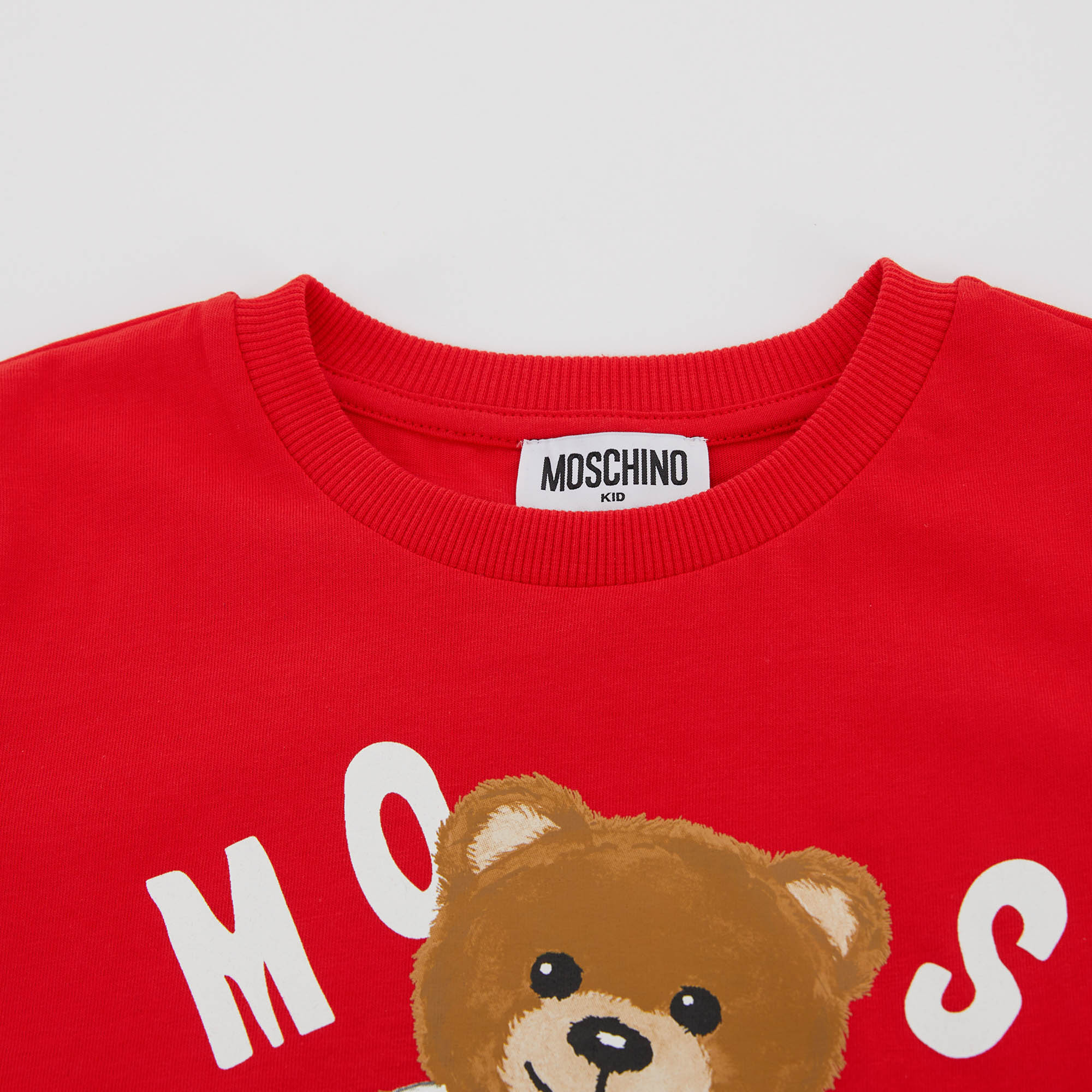 Boys & Girls Red Logo Cotton T-Shirt