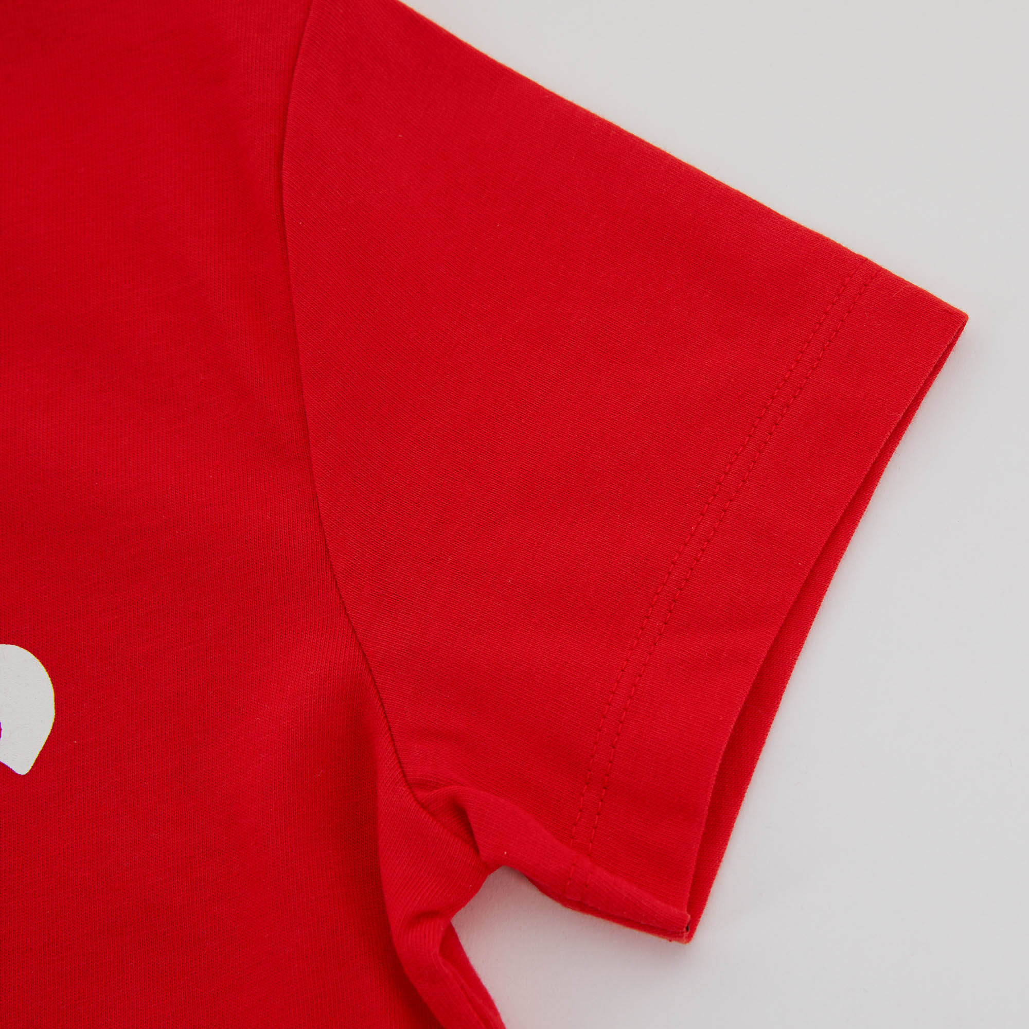 Boys & Girls Red Logo Cotton T-Shirt