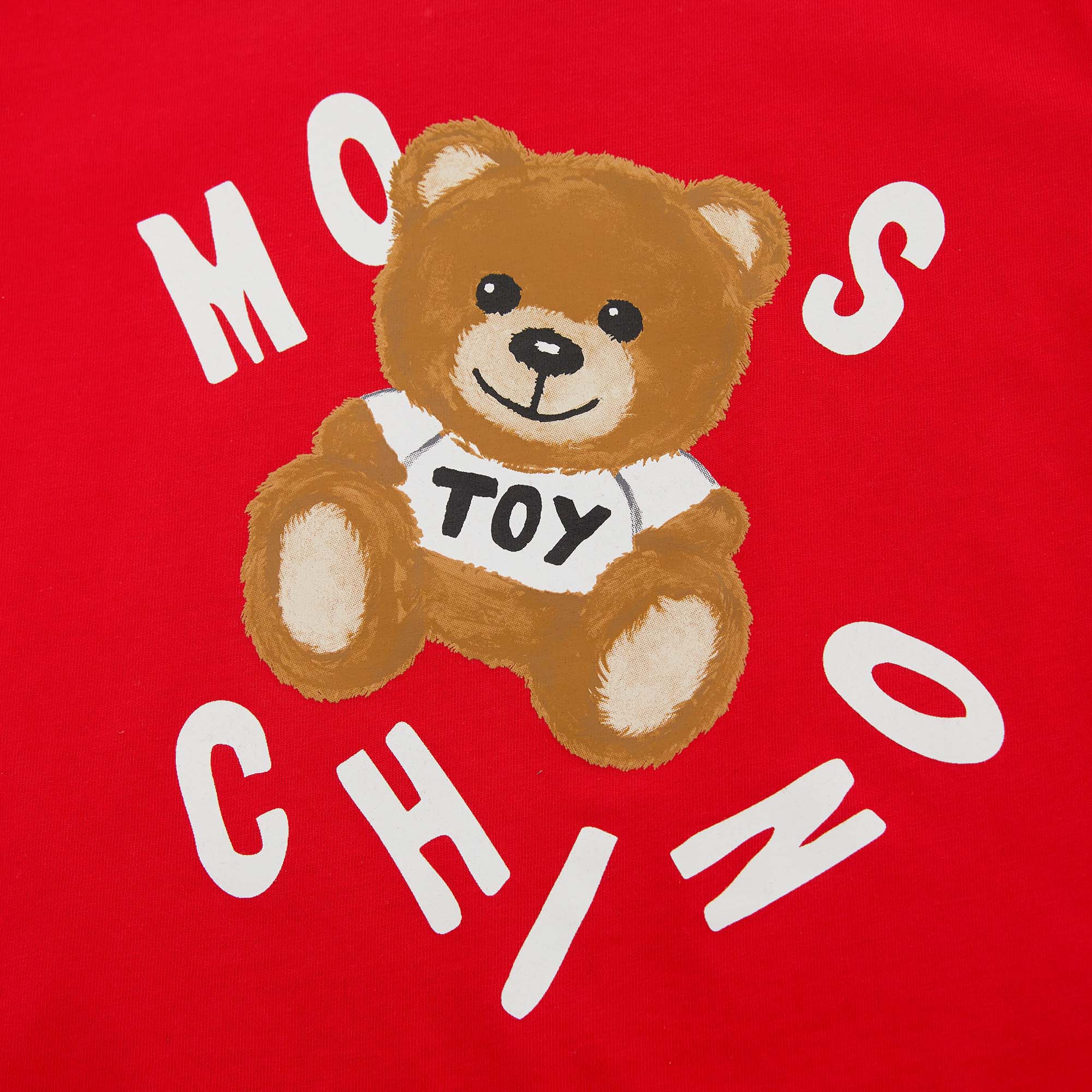 Boys & Girls Red Logo Cotton T-Shirt