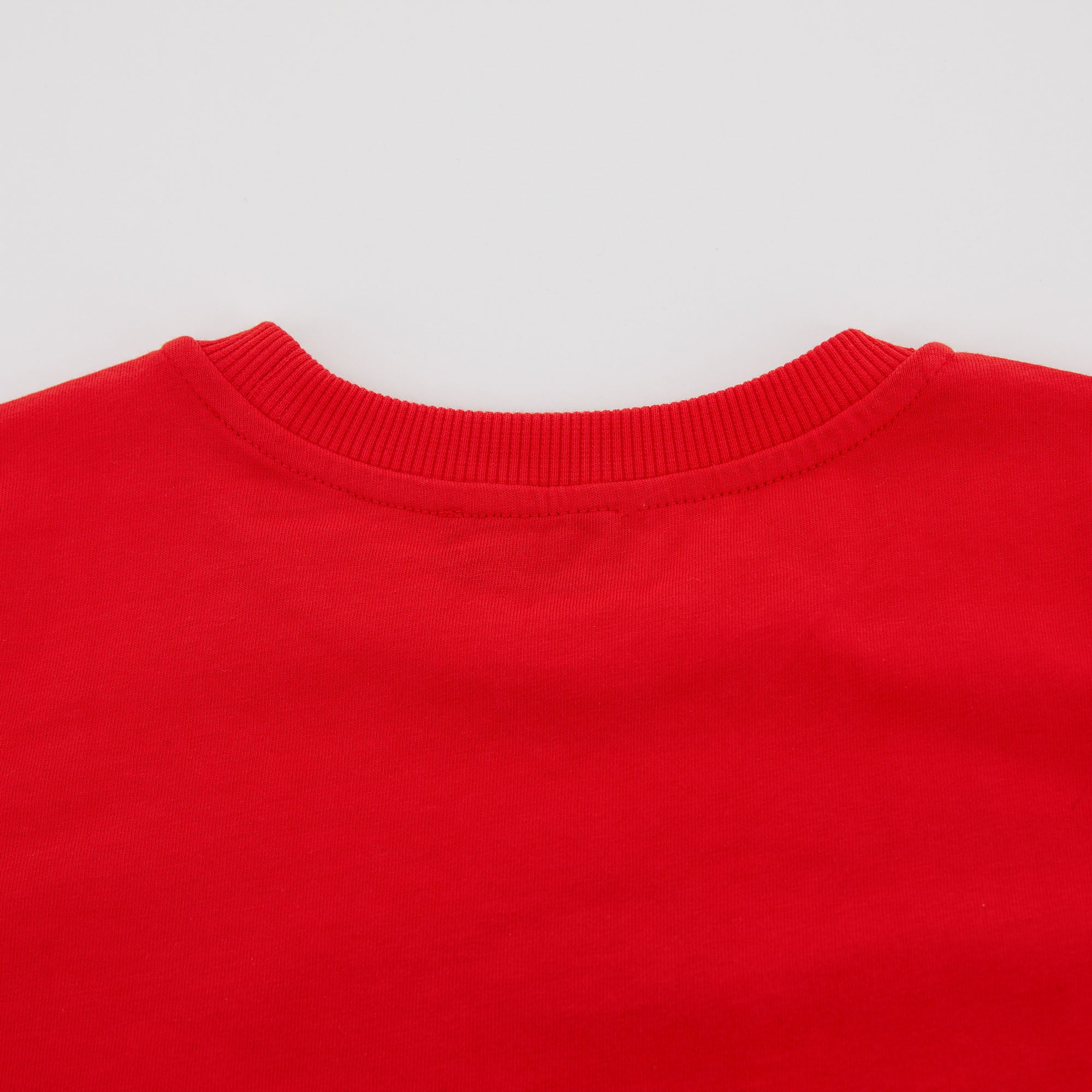 Boys & Girls Red Logo Cotton T-Shirt