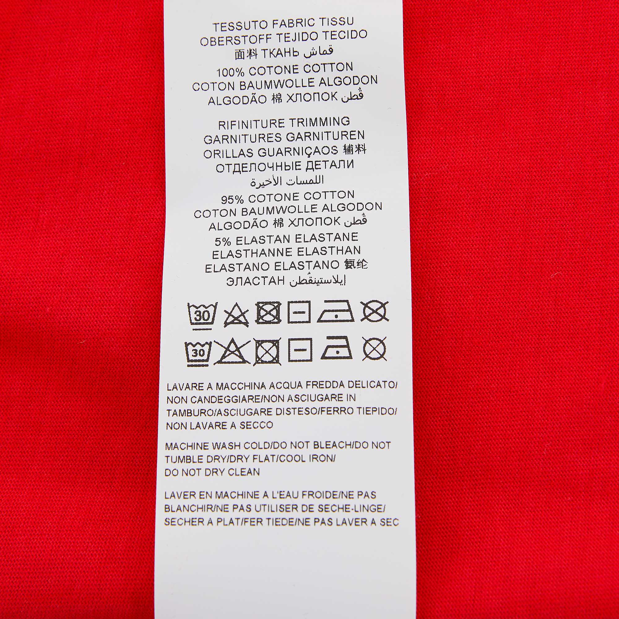 Boys & Girls Red Logo Cotton T-Shirt