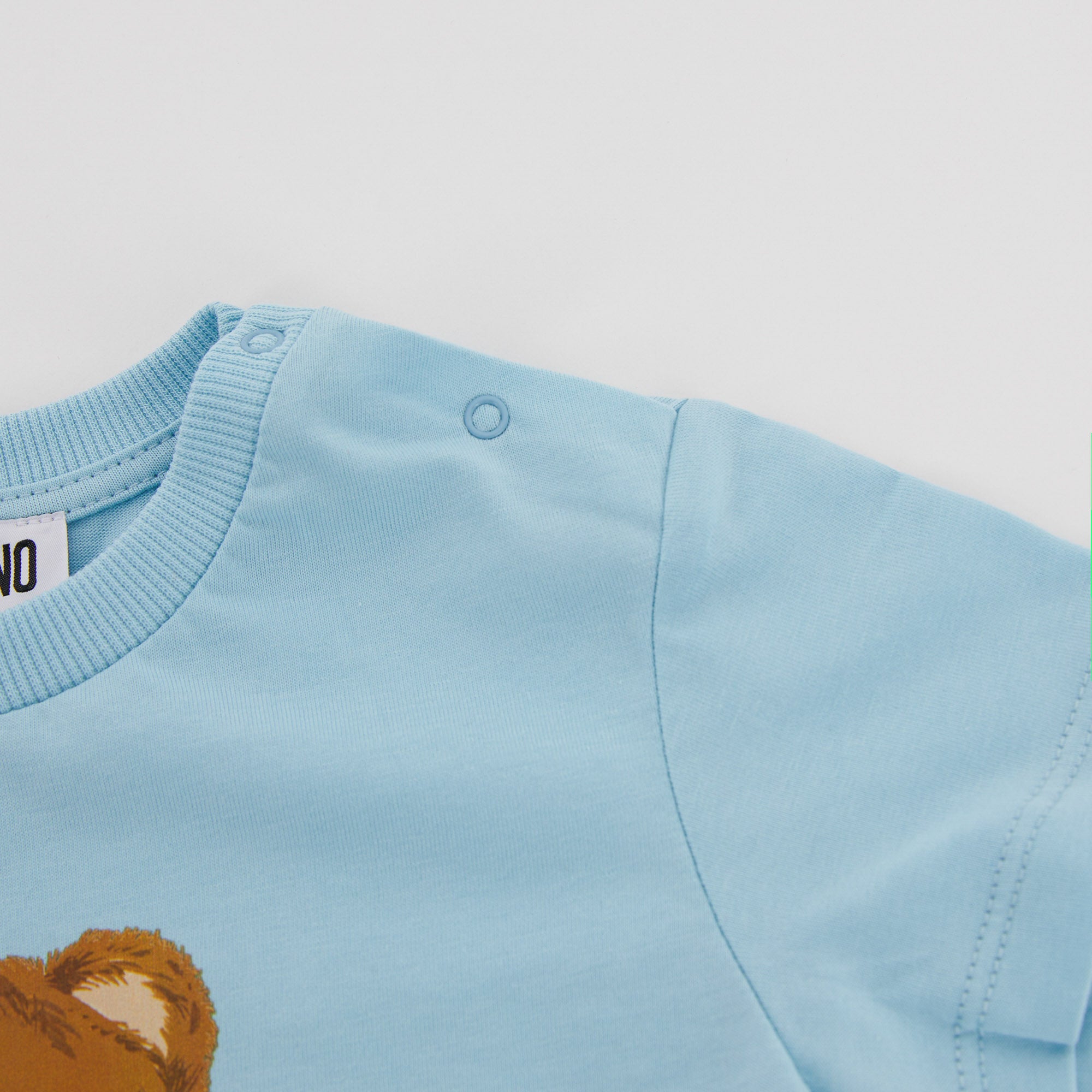 Baby Boys & Girls Blue Logo Cotton T-Shirt