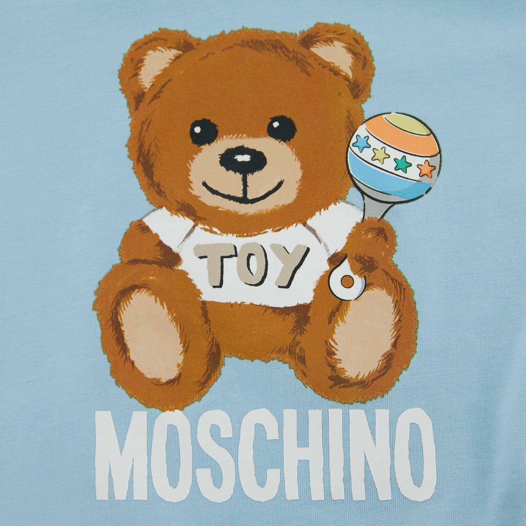 Baby Boys & Girls Blue Logo Cotton T-Shirt