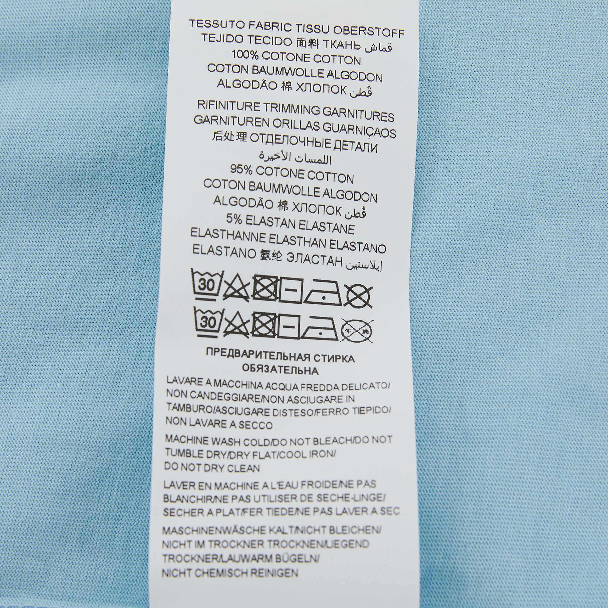 Baby Boys & Girls Blue Logo Cotton T-Shirt