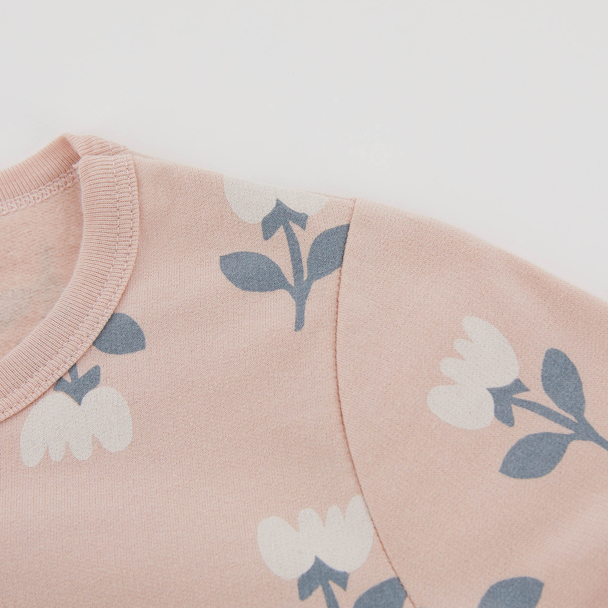 Girls Pink Printed Cotton Set
