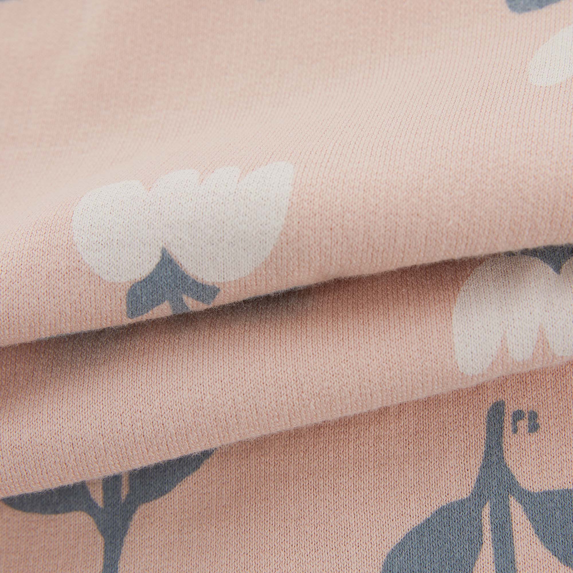 Girls Pink Printed Cotton Set