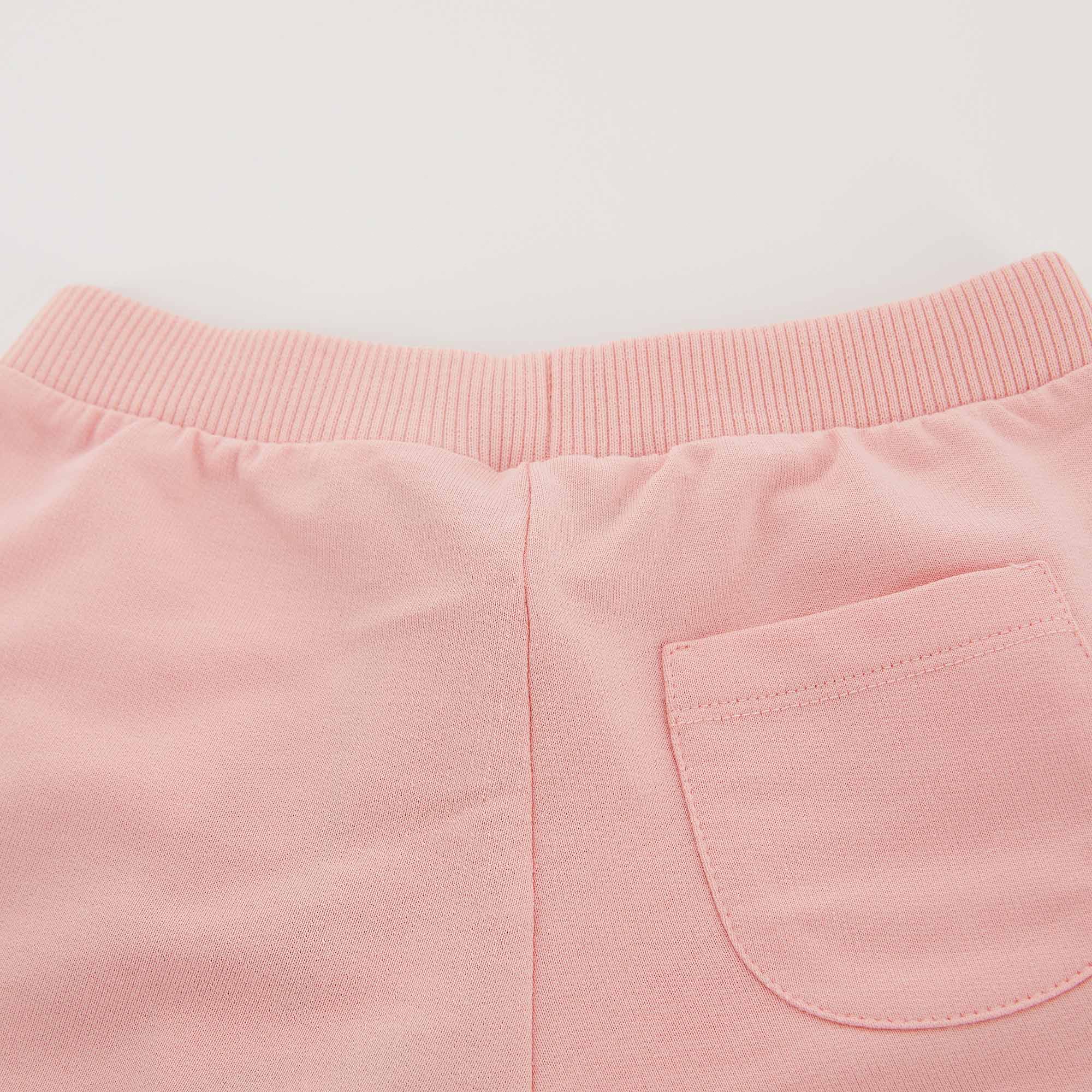 Baby Boys & Girls Pink Cotton Trousers