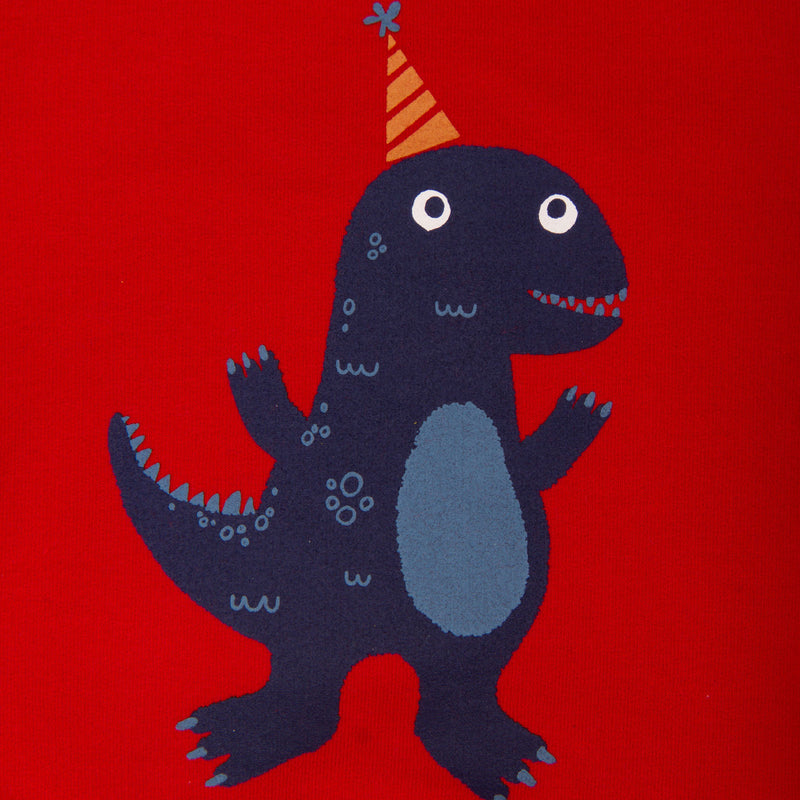 Baby Boys Red Dinosaur Printed Cotton Jersey Tracksuit - CÉMAROSE | Children's Fashion Store - 6