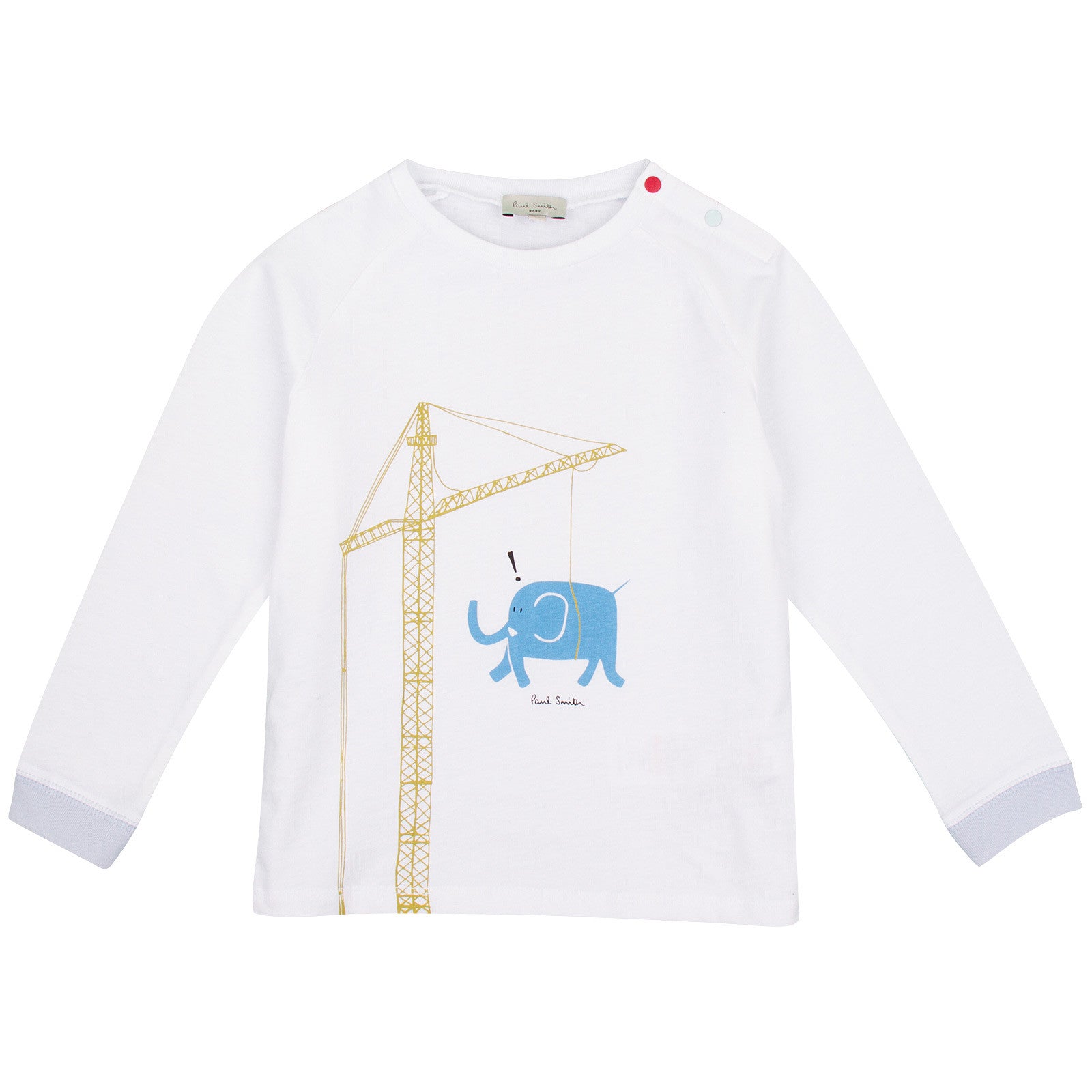Baby Boys White Cotton Elephant Printed  Pyjama - CÉMAROSE | Children's Fashion Store - 2