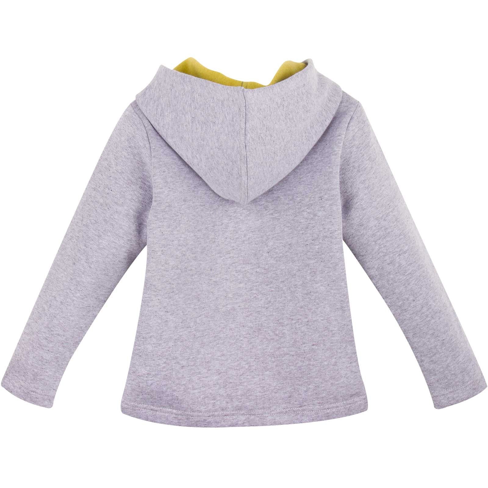 Boys Grey Monster Embroidered Hooded Sweatshirt - CÉMAROSE | Children's Fashion Store - 2