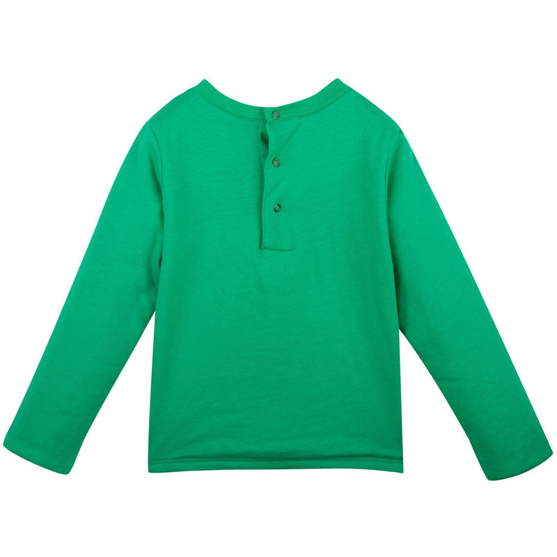 Baby Green Tiger Printed Sweatshirt With Blue Lining - CÉMAROSE | Children's Fashion Store - 2