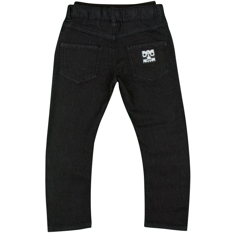 Baby Boys Black Denim Monster Embroidered Jeans - CÉMAROSE | Children's Fashion Store - 2