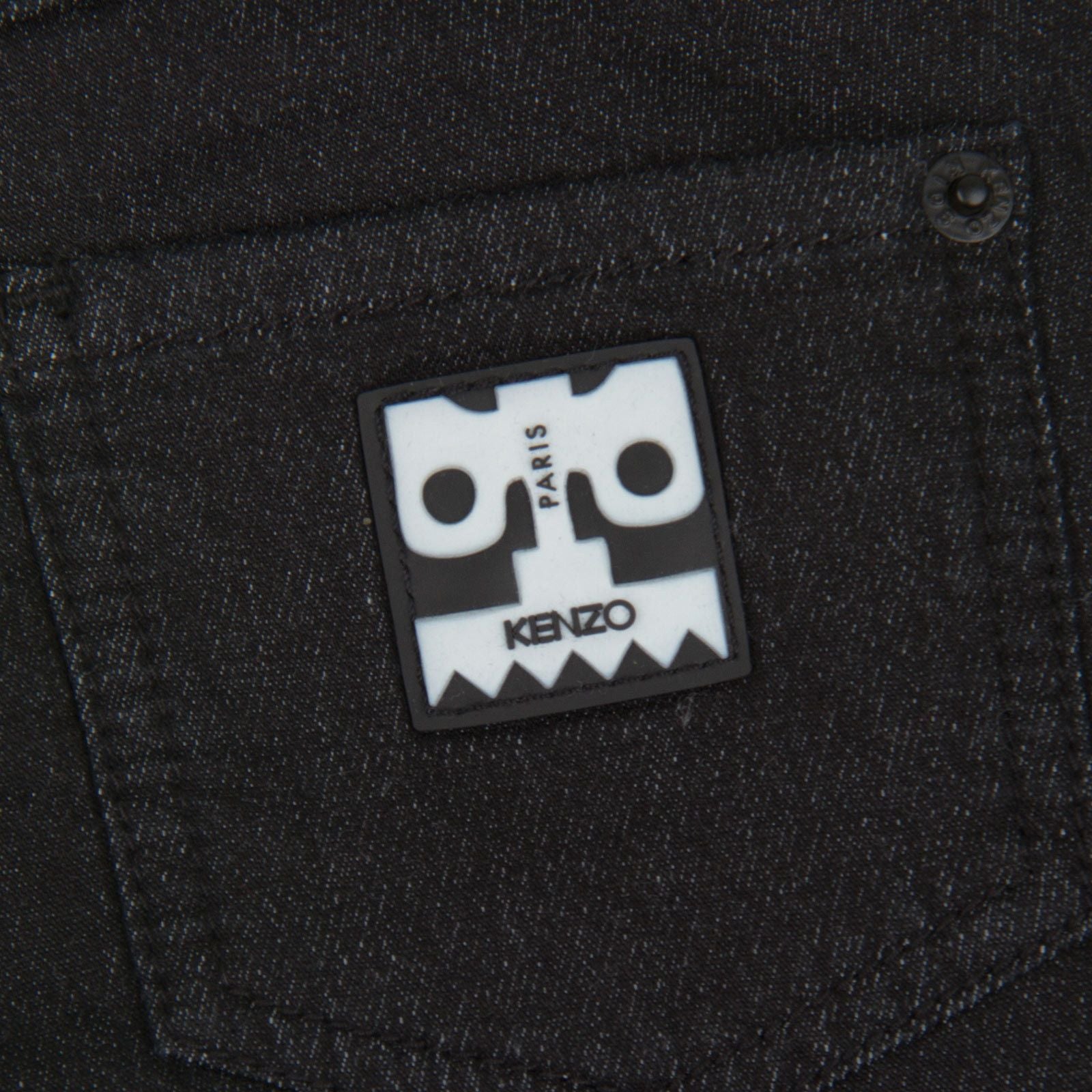 Baby Boys Black Denim Monster Embroidered Jeans - CÉMAROSE | Children's Fashion Store - 3