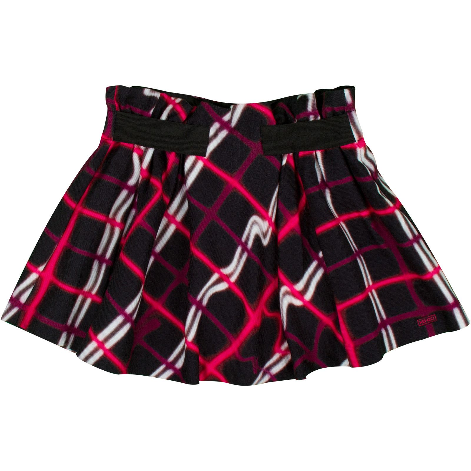 Girls Black Skirt With Red&White Check Printed - CÉMAROSE | Children's Fashion Store - 1