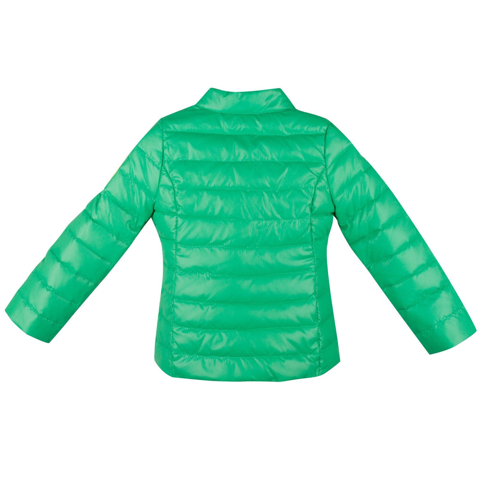 Girls Green Down Padded Jacket With Zipper Pockets - CÉMAROSE | Children's Fashion Store - 2