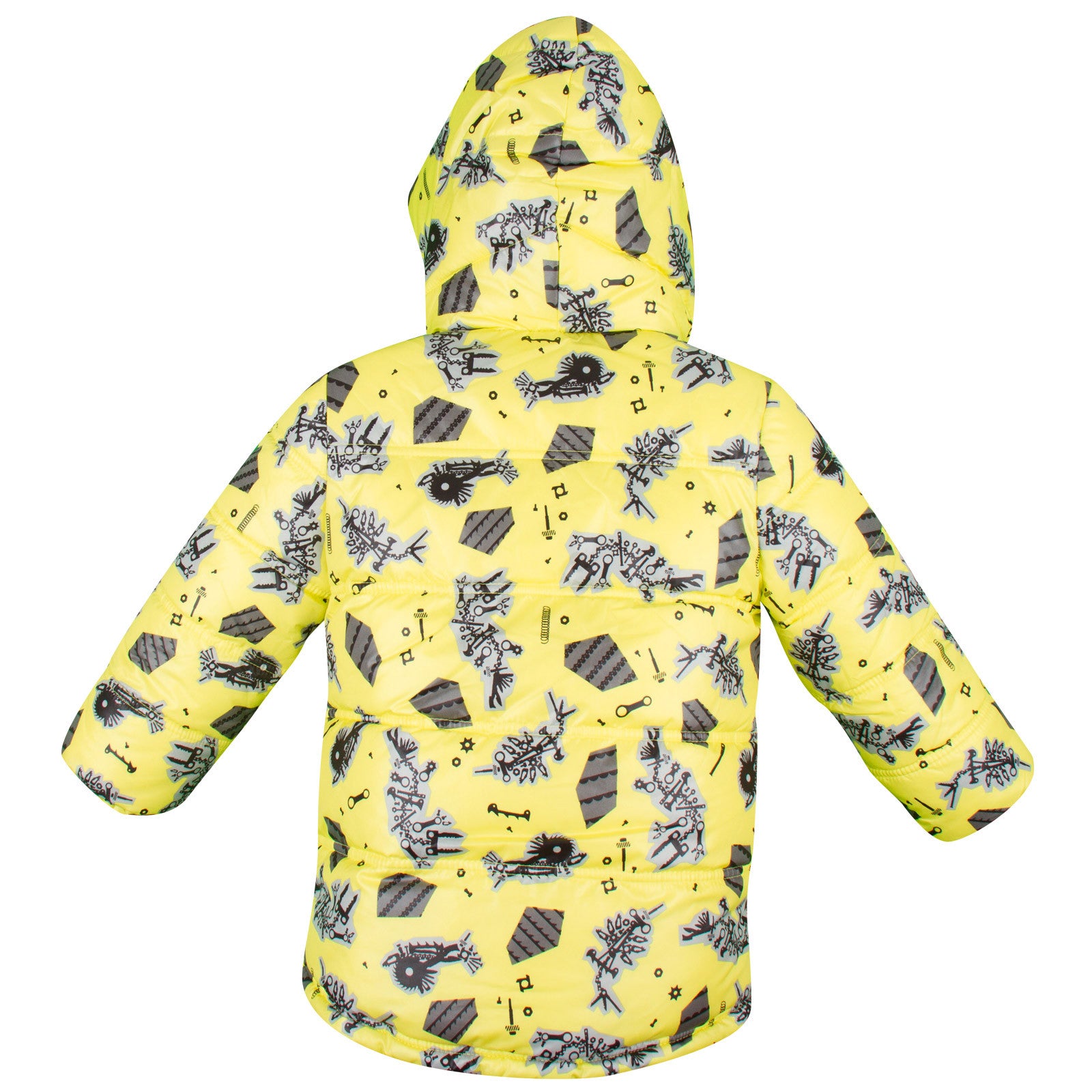 Baby Boys Lime Green Monster Printed Reversible Jacket - CÉMAROSE | Children's Fashion Store - 2