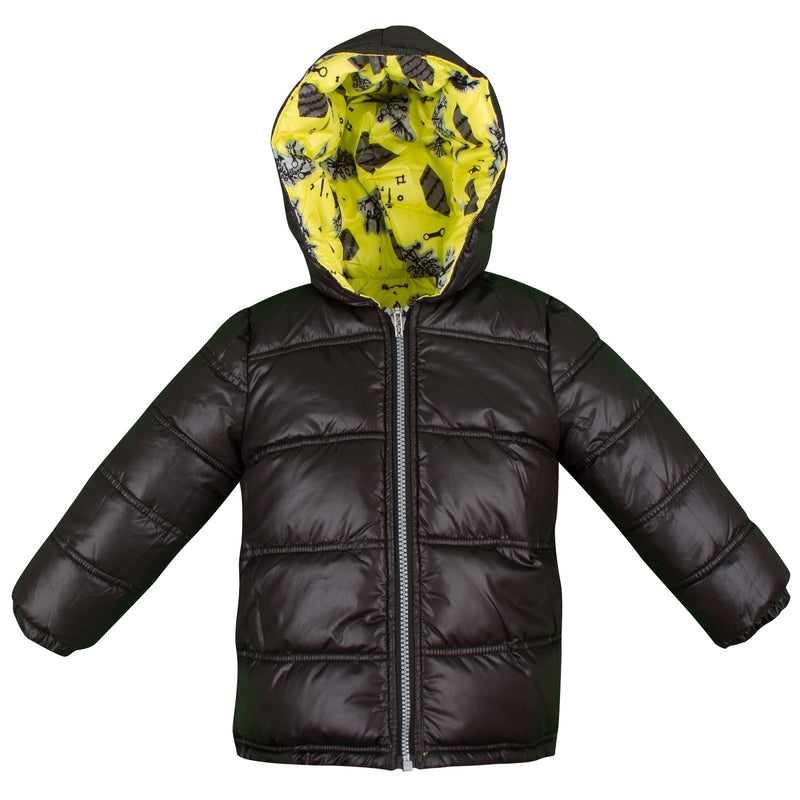 Baby Boys Lime Green Monster Printed Reversible Jacket - CÉMAROSE | Children's Fashion Store - 3