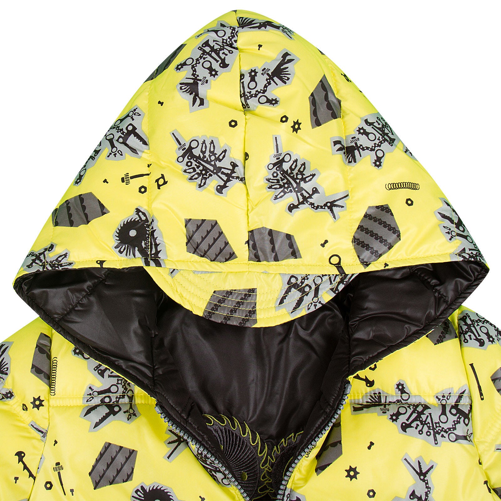 Baby Boys Lime Green Monster Printed Reversible Jacket - CÉMAROSE | Children's Fashion Store - 5
