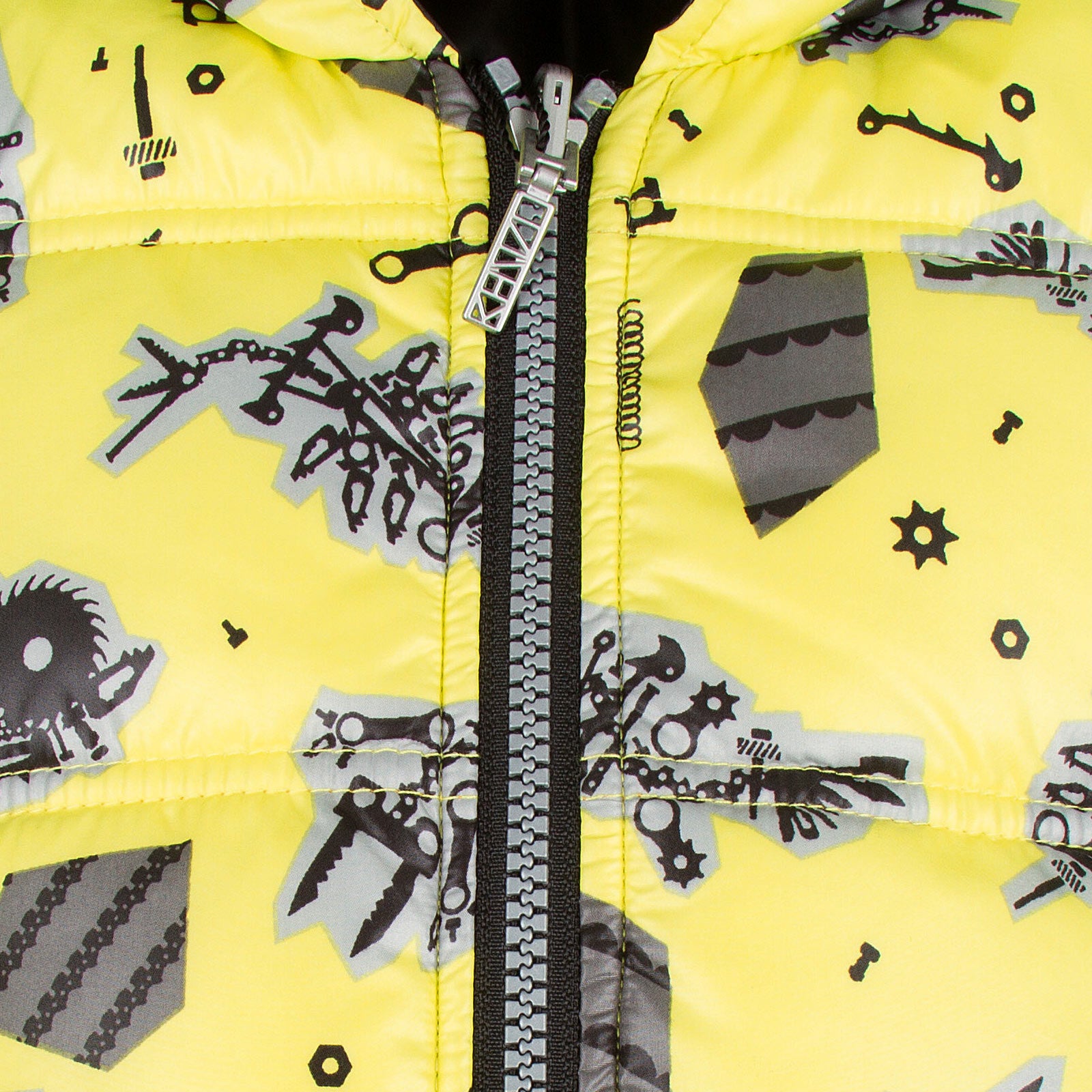 Baby Boys Lime Green Monster Printed Reversible Jacket - CÉMAROSE | Children's Fashion Store - 6