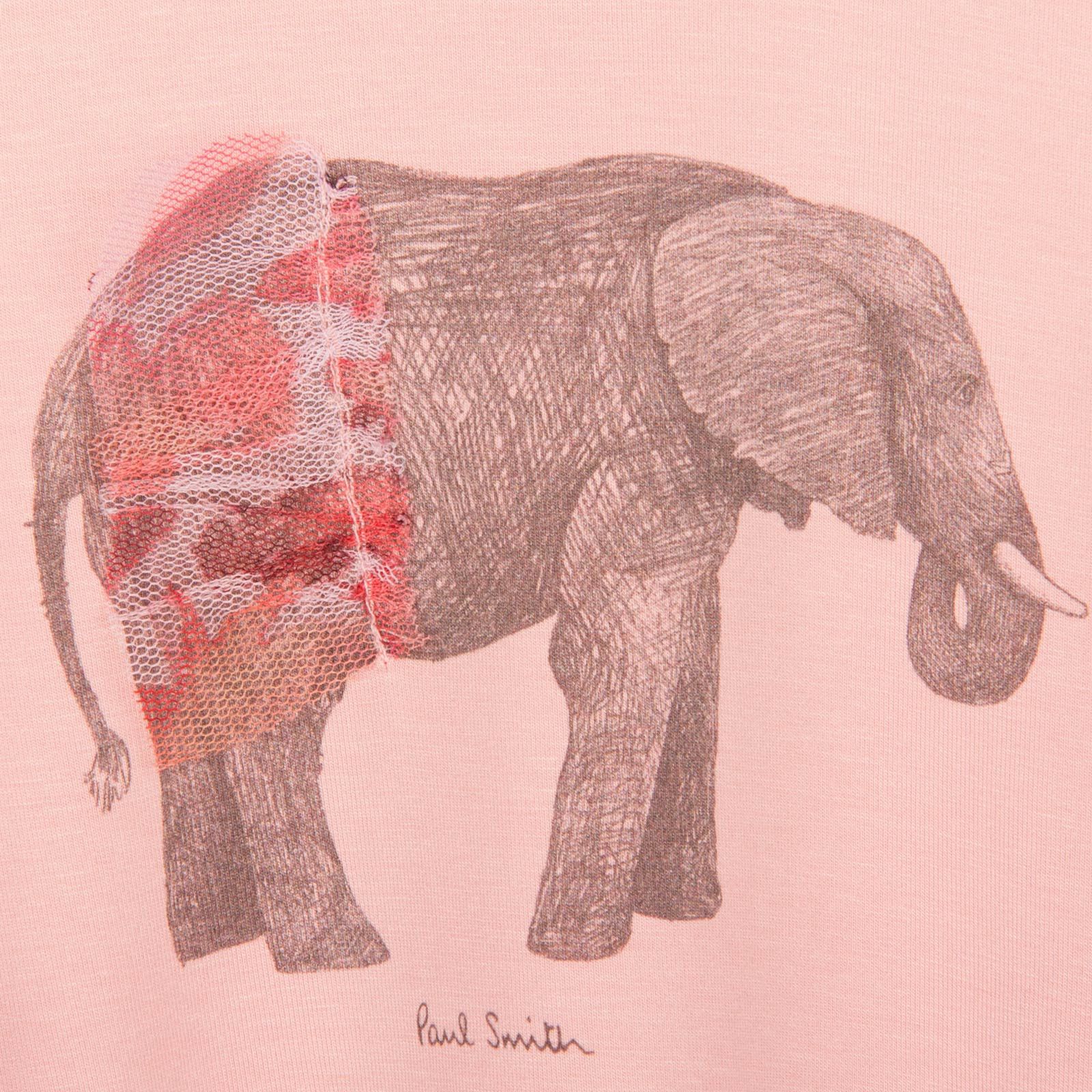 Girls Light Pink Elephant Printed Long-Sleeve T-Shirt - CÉMAROSE | Children's Fashion Store - 3