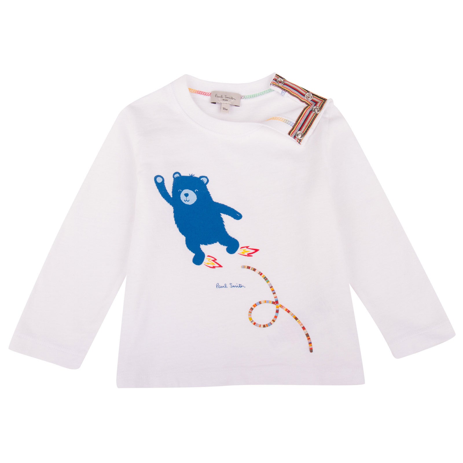 Baby Boys White Bear Printed T-Shirt - CÉMAROSE | Children's Fashion Store - 2