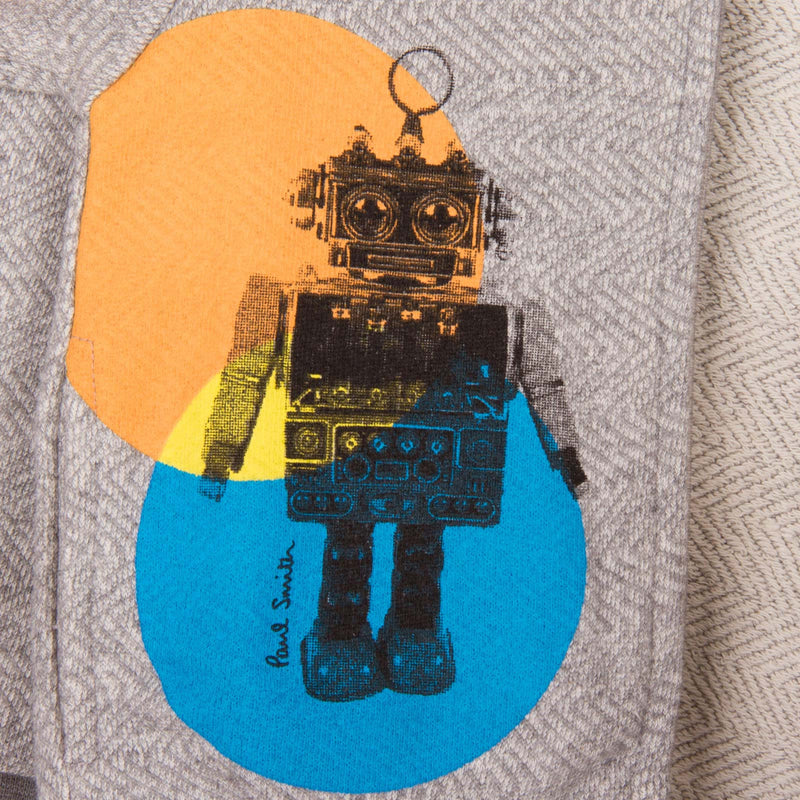 Baby Boys Grey Robot Printed Zip-Up Top - CÉMAROSE | Children's Fashion Store - 4