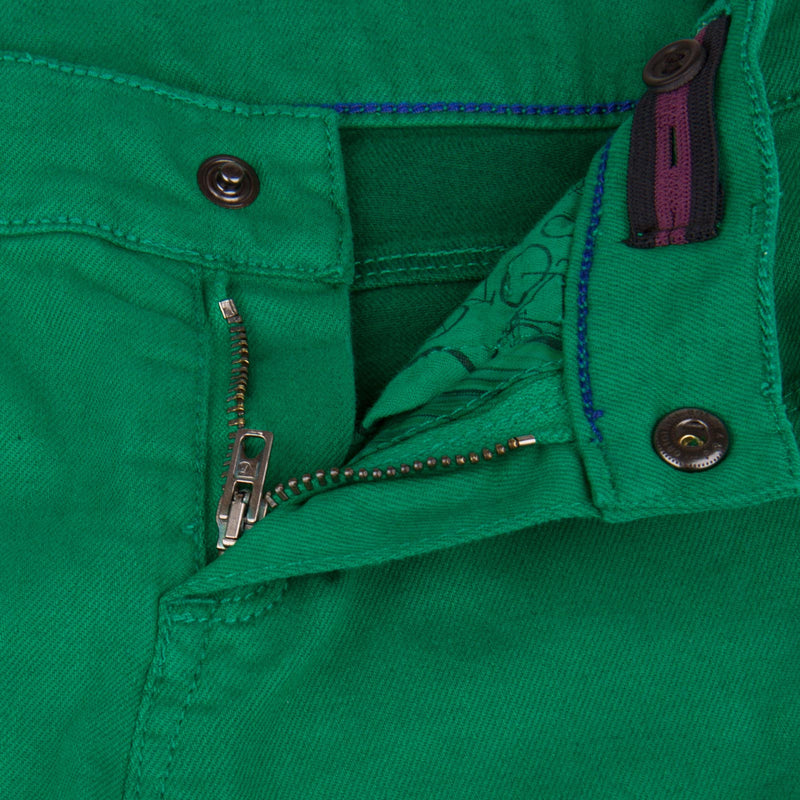 Baby Boys Green Trousers With A Leather Logo Patch - CÉMAROSE | Children's Fashion Store - 3