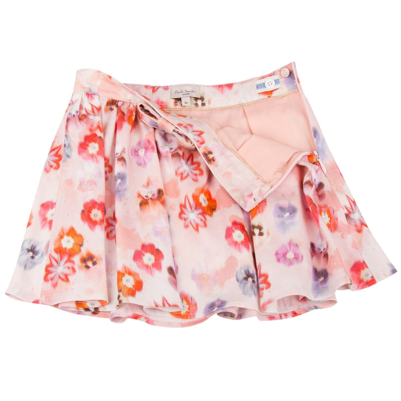 Girls Pink Hazy Floral Printed Skirt - CÉMAROSE | Children's Fashion Store - 2