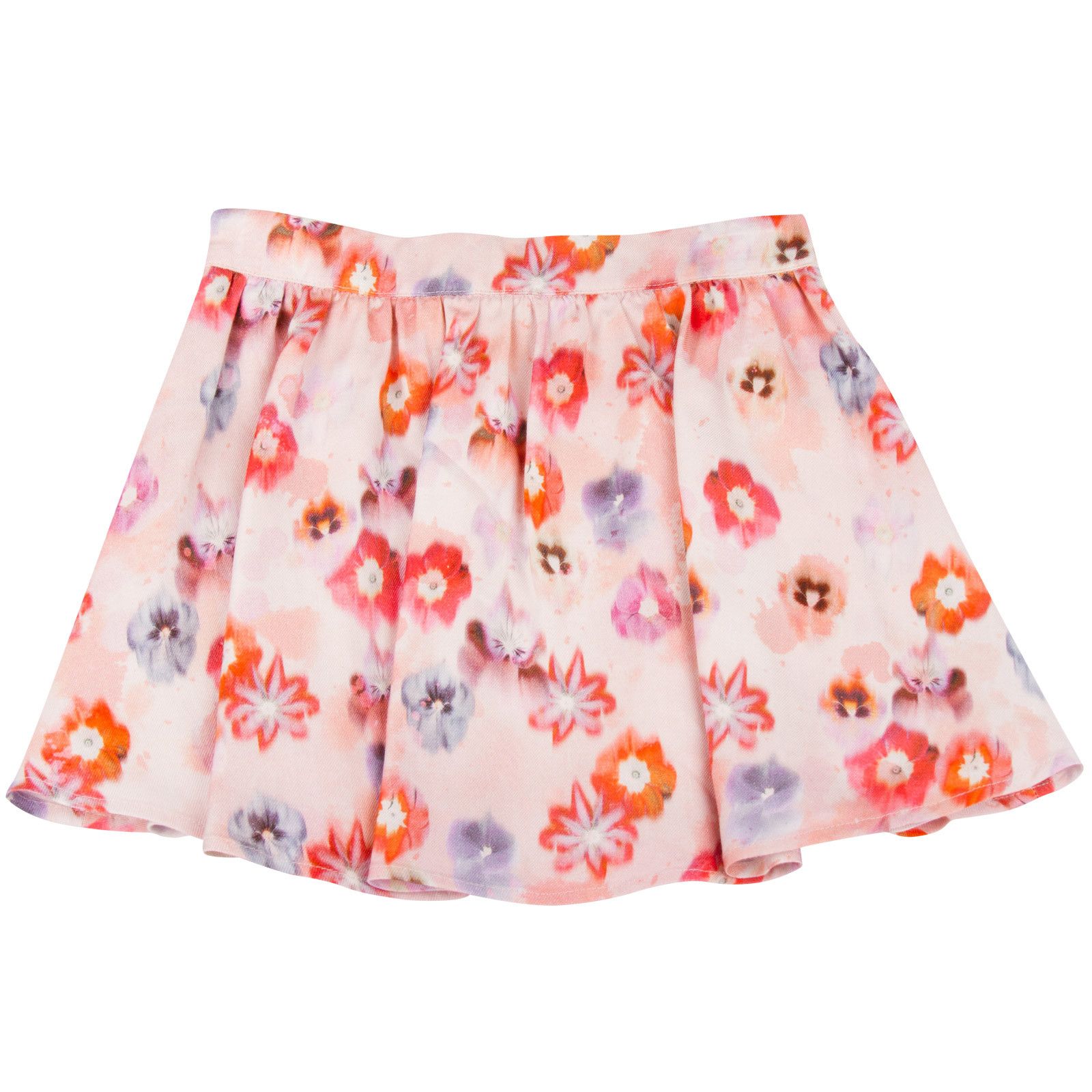 Girls Pink Hazy Floral Printed Skirt - CÉMAROSE | Children's Fashion Store - 3