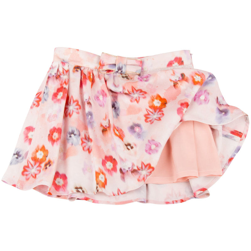 Girls Pink Hazy Floral Printed Skirt - CÉMAROSE | Children's Fashion Store - 4