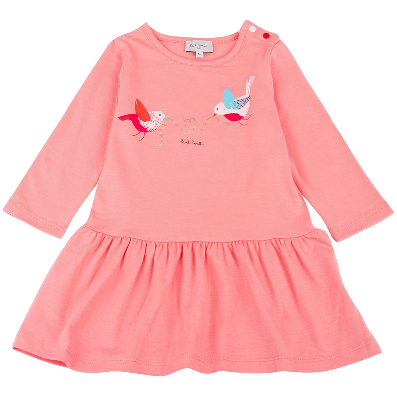 Baby Girls Pink Jasna Birds Printed Dress - CÉMAROSE | Children's Fashion Store - 1